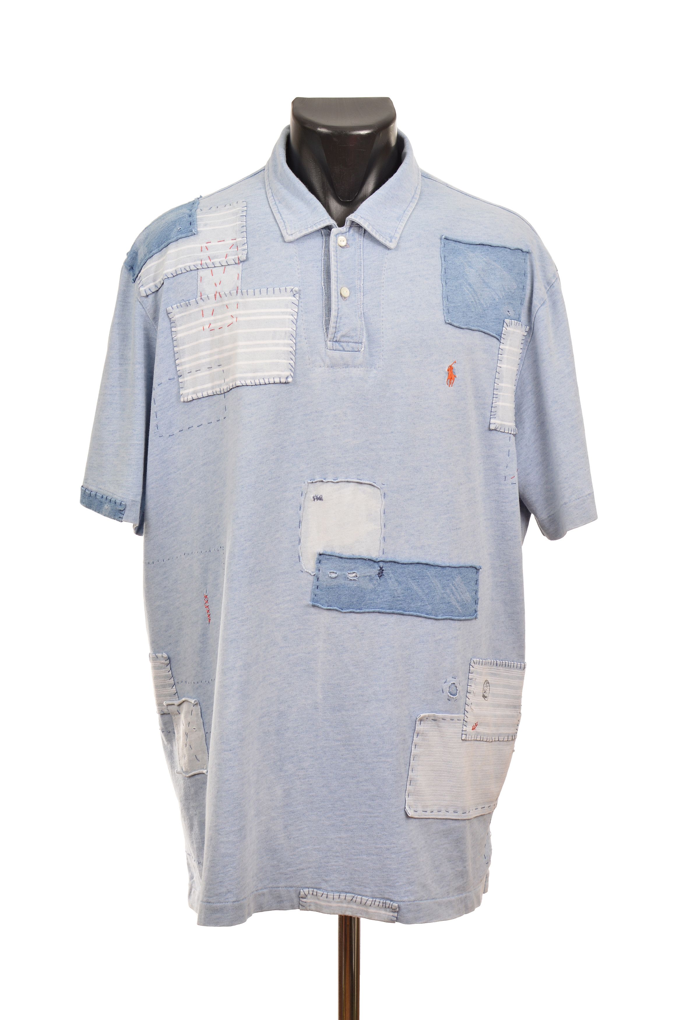 Polo Ralph Lauren Polo Ralph Lauren Vintage Patchwork Polo Shirt Size US XL / EU 56 / 4 - 1 Thumbnail