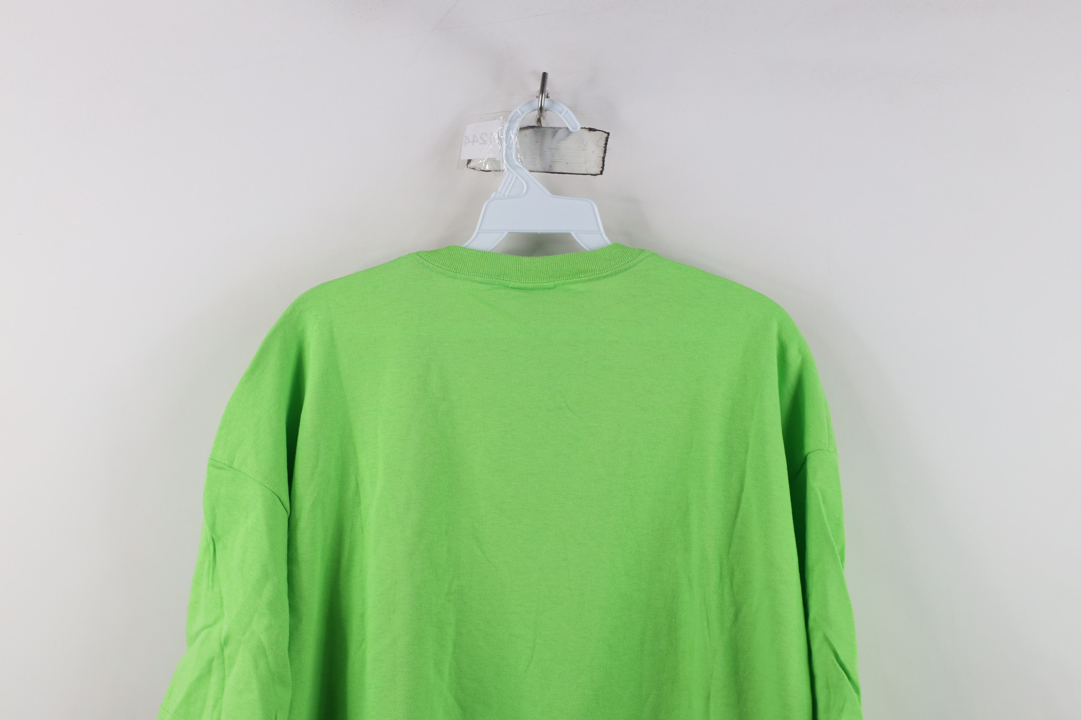 Vintage Vintage 90s Y2K Streetwear Short Sleeve T-Shirt Lime Green Size US XL / EU 56 / 4 - 11 Thumbnail