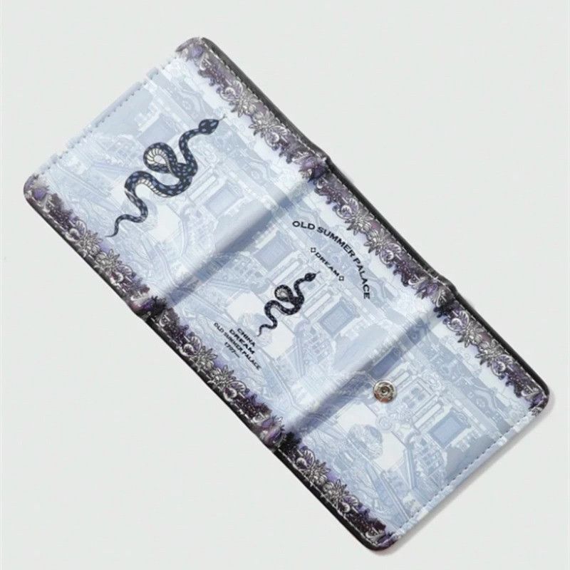 Japanese Brand Dark Snake Printed Wallet Size ONE SIZE - 4 Thumbnail