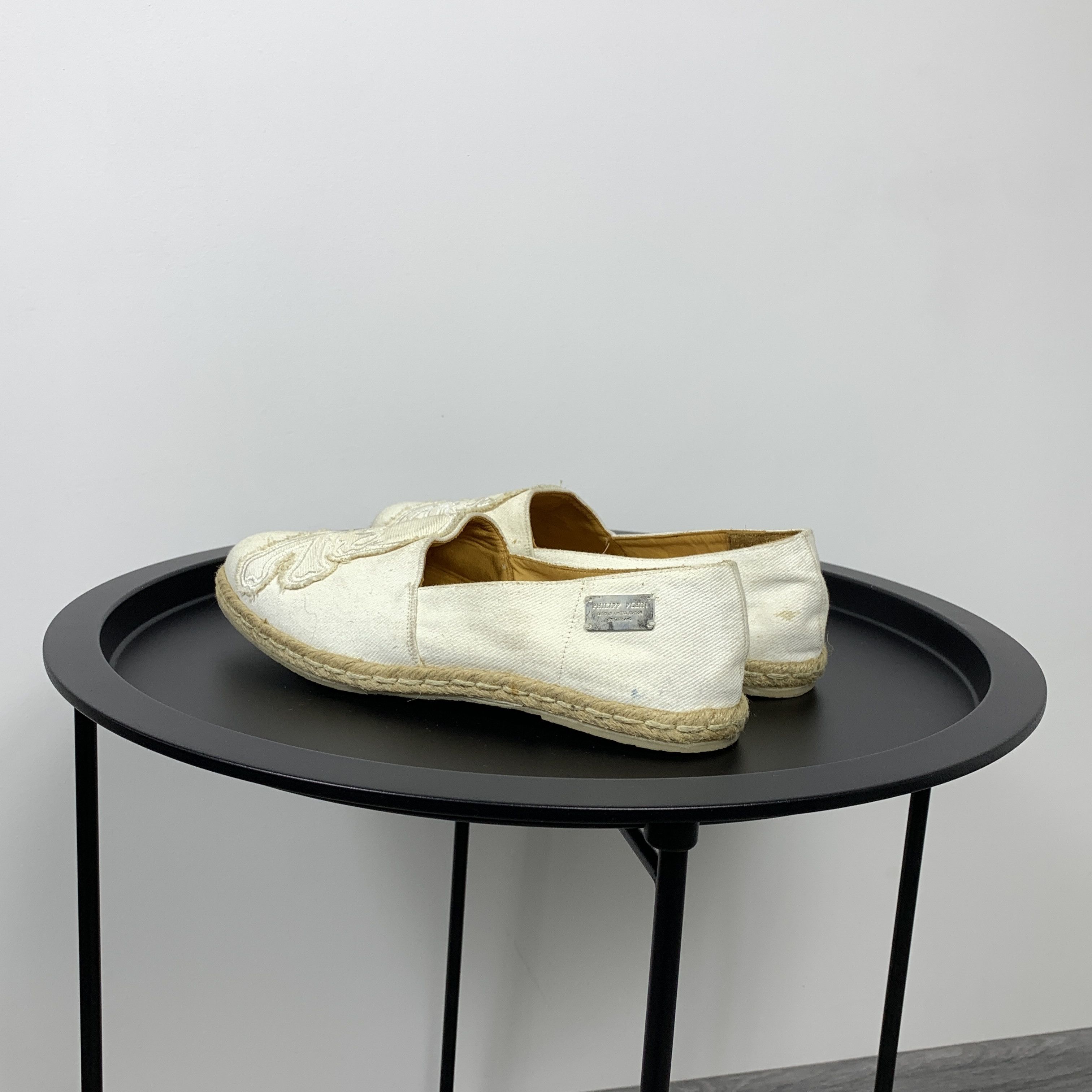 Philipp Plein Philipp Plein Skull White Espadrilles Low Top Loafers Shoes Size US 9.5 / EU 42-43 - 5 Thumbnail