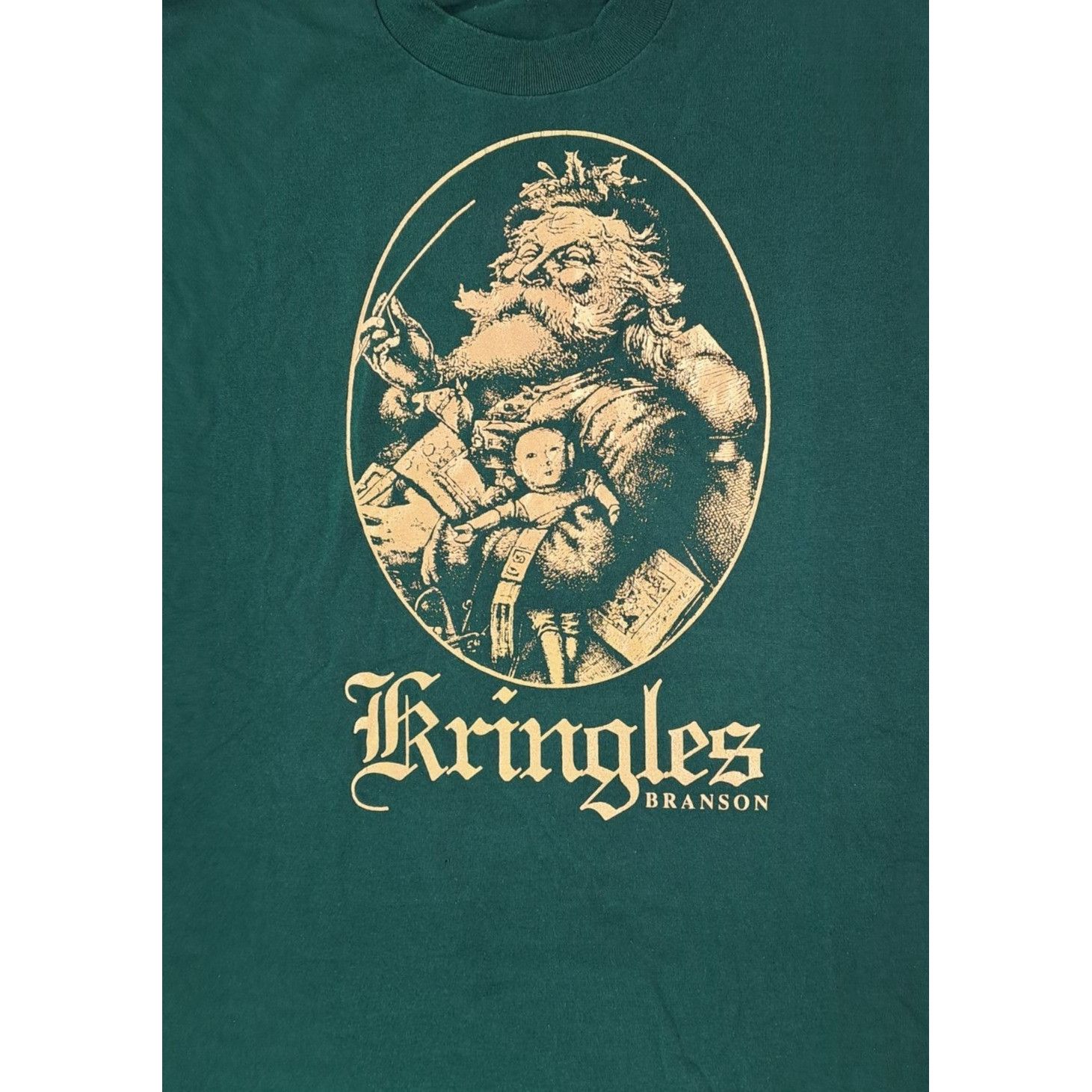 Vintage Vintage Kringles Branson Christmas T-Shirt Green Santa XXXL Size US XXL / EU 58 / 5 - 3 Thumbnail