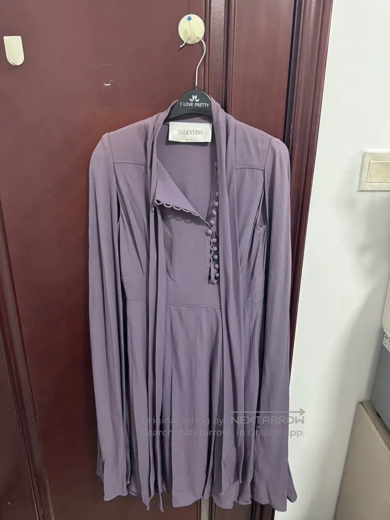 Valentino Valentino Purple cape dress Size S / US 4 / IT 40 - 2 Thumbnail