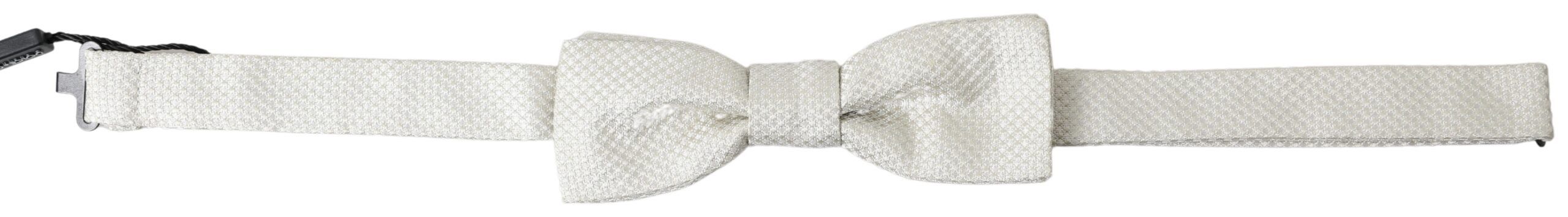 Dolce & Gabbana Elegant Ivory Silk Bow Men's Tie Size ONE SIZE - 1 Thumbnail