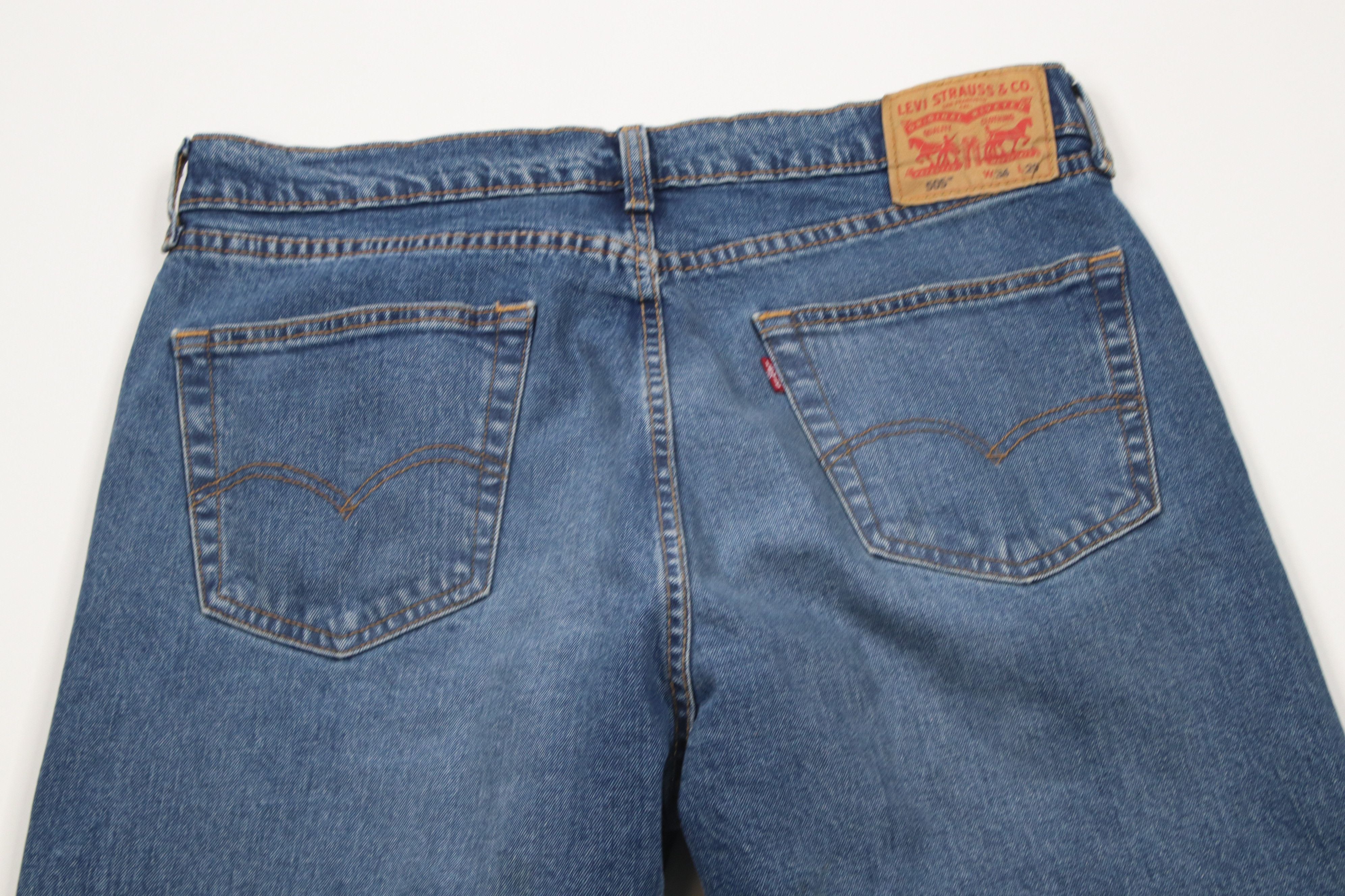Levi's × Vintage Vintage Y2K Levis 505 Stretch Regular Fit Denim Jeans Blue Size US 34 / EU 50 - 11 Thumbnail