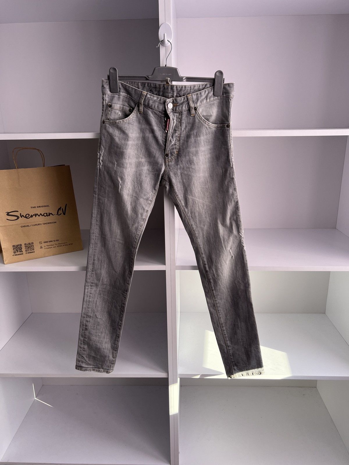Designer × Dsquared2 × Vintage Vintage Dsquared2 Luxury Gray Pants Size US 30 / EU 46 - 2 Thumbnail