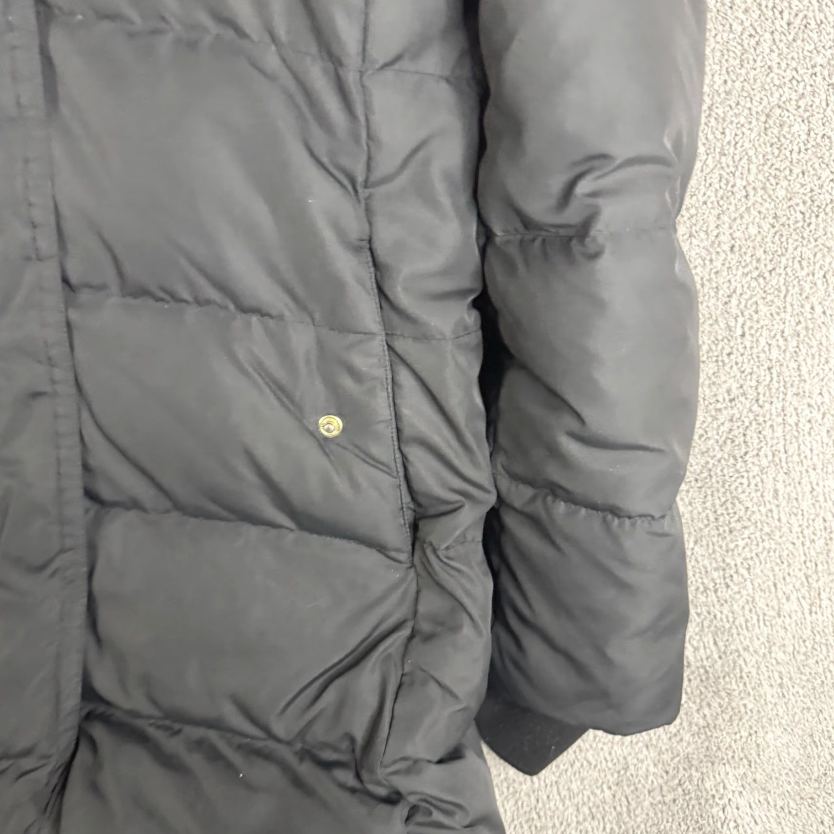 J.Crew J.Crew Puffer Coat Womens Medium Black Hooded Down Full Zip Pockets Warm Winter Size M / US 6-8 / IT 42-44 - 3 Thumbnail