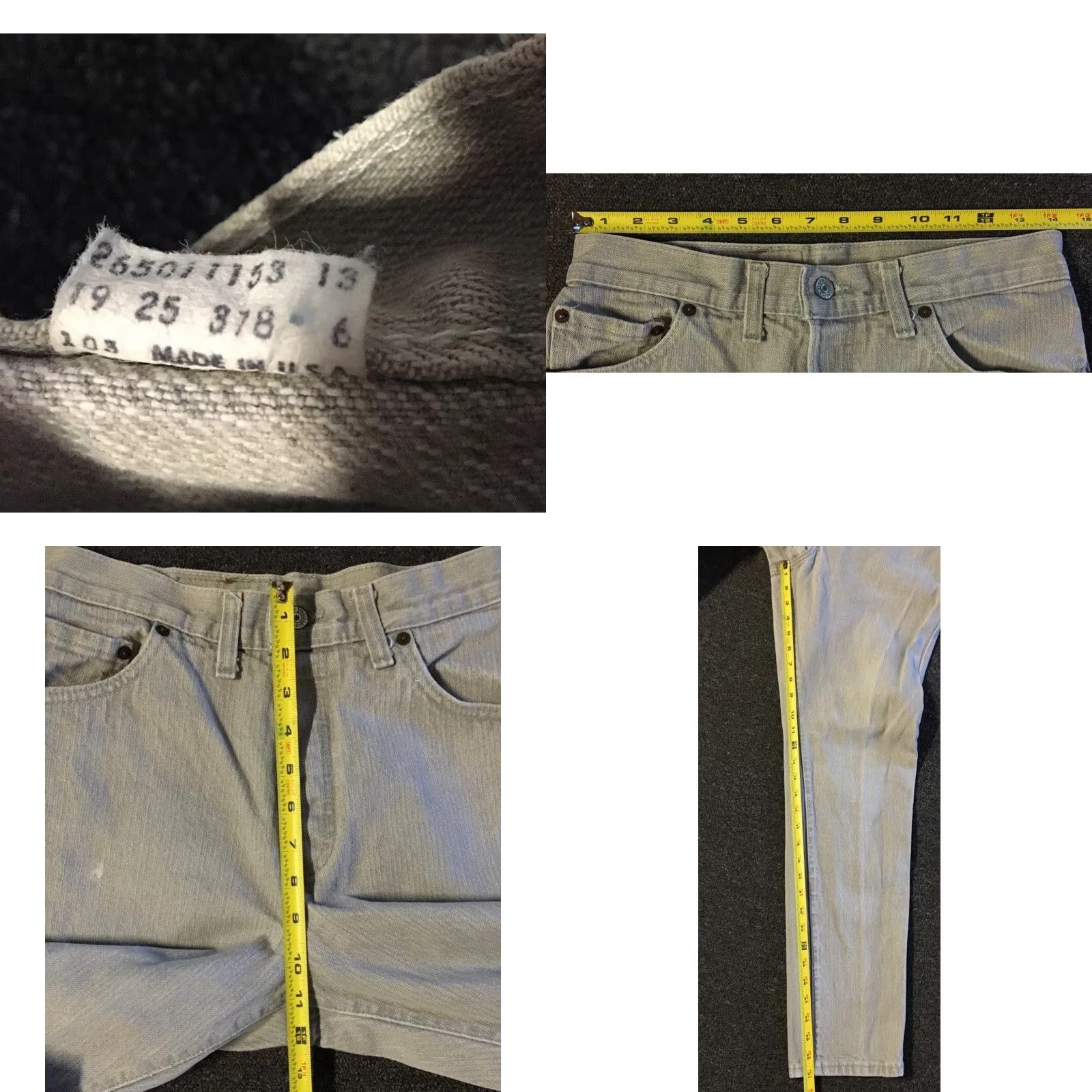 Levi's VINTAGE Levi's 26501 1153 80s 90s Jeans Button Fly Women 28 Gray Grunge Midwest USA 501 Mom Western Biker Size 28" / US 6 / IT 42 - 8 Thumbnail
