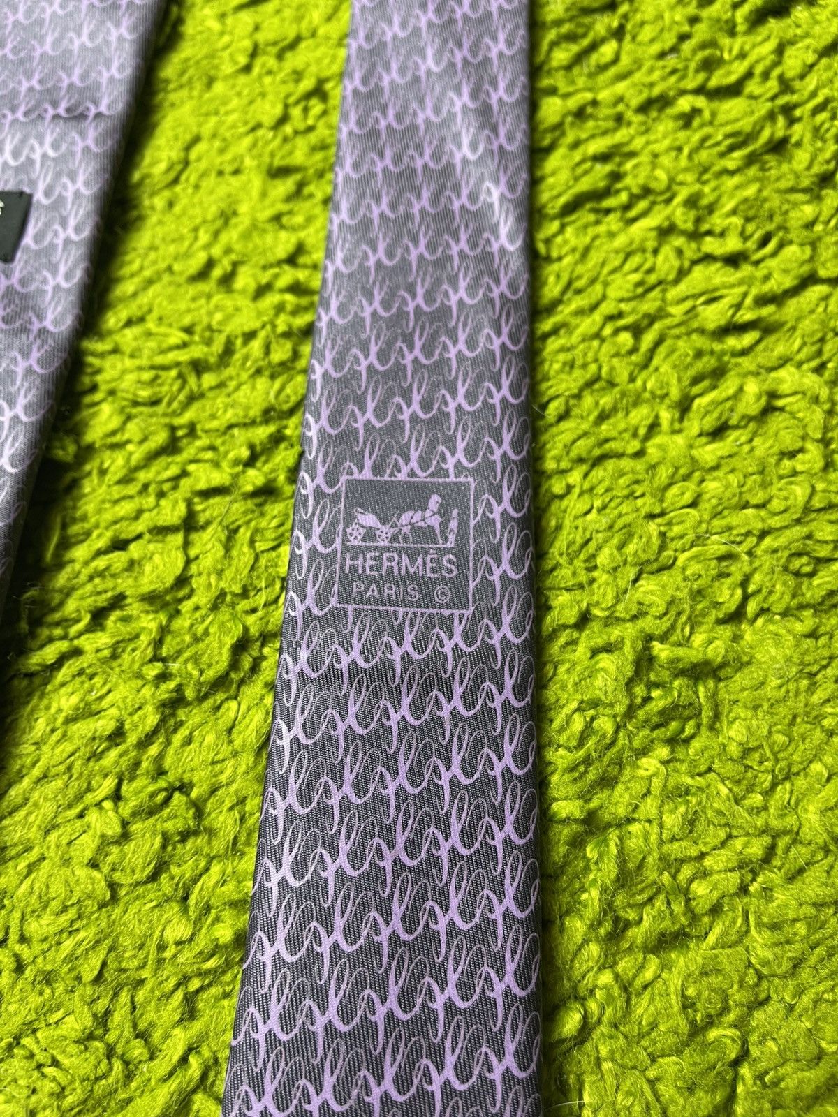 Hermes Hermes monogram silk tie Size ONE SIZE - 5 Thumbnail