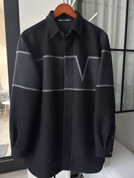 Valentino VALENTINO JACQUARD V-VALENTINO INTARSIA COTTON PEA COAT RARE Size US M / EU 48-50 / 2 - 1 Thumbnail