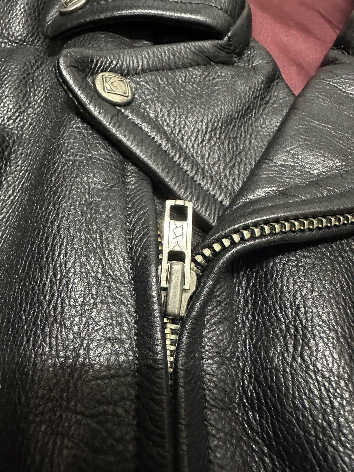 Vintage Vintage Kushitani leather double collar bikers jacket Size US S / EU 44-46 / 1 - 4 Thumbnail