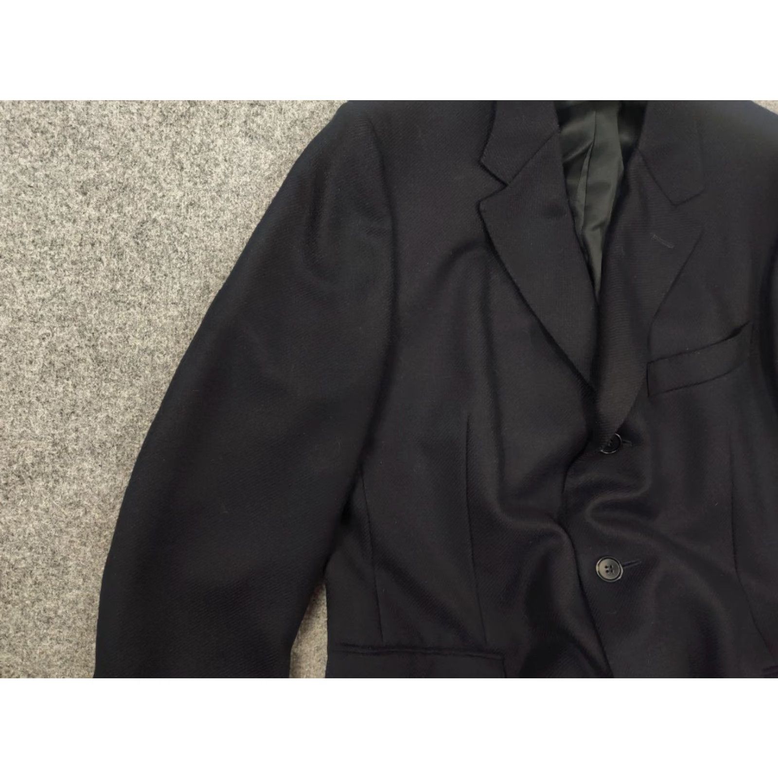 Canali Canali Italy Design 57110 Navy Wool Overcoat Mens XL Blue Wool Jacket Three Buttons Size US XL / EU 56 / 4 - 7 Thumbnail