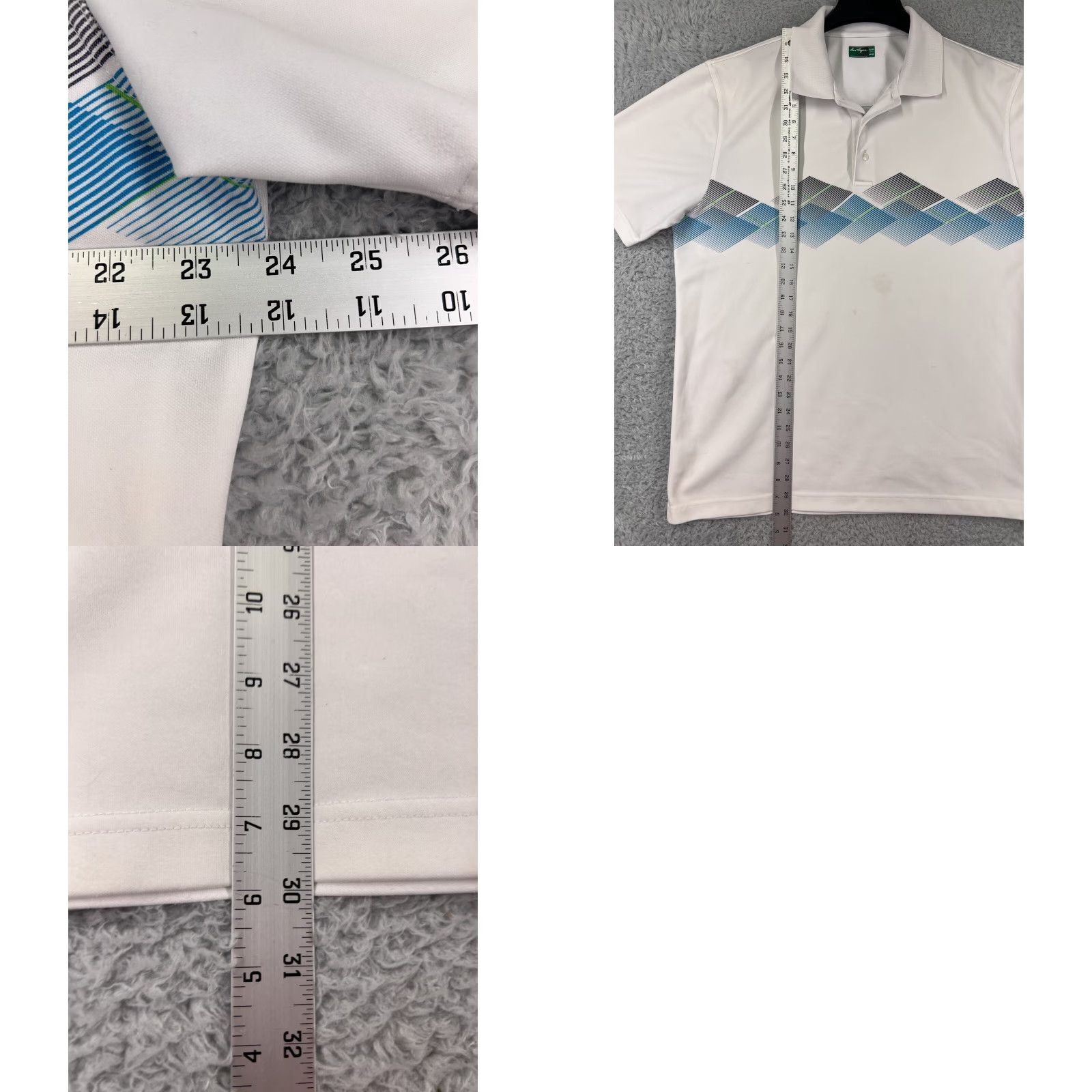 Hogan Ben Hogan Polo Shirt Mens XL White Diamond Golf Polo Shirts Mens XL White Diamond Golf Size US XL / EU 56 / 4 - 9 Thumbnail