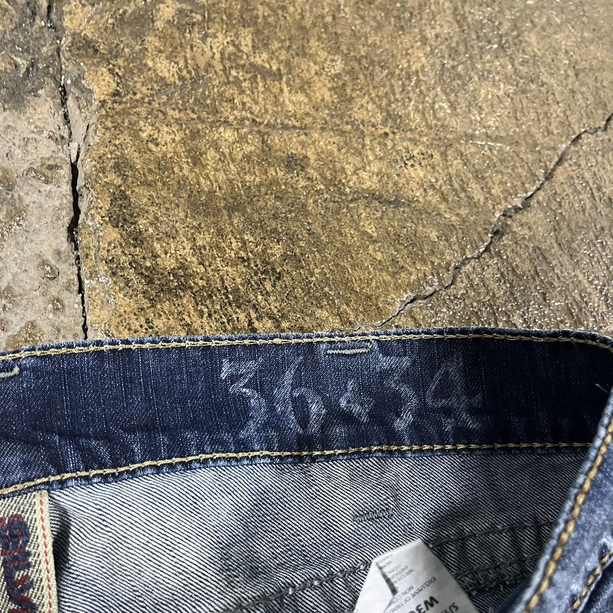 Affliction × Vintage Crazy Y2K Affliction Style Jeans Faded Boot Cut Wide Leg Size US 36 / EU 52 - 12 Thumbnail