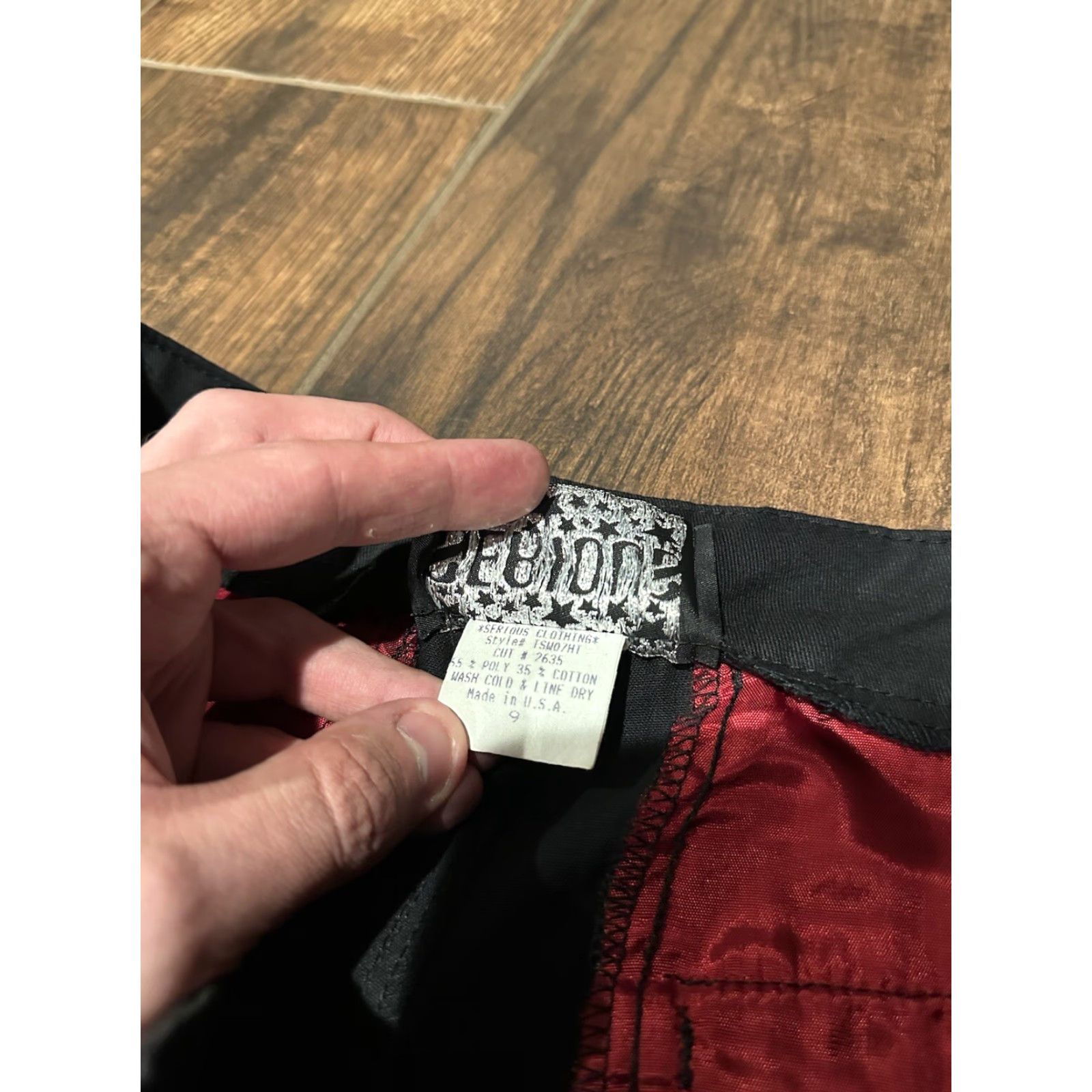 Vintage VINTAGE Serious Clothing Pants Women 9 Plaid 90s Punk Rock n Roll Wide-Leg Gray Size 30" / US 8 / IT 44 - 6 Thumbnail