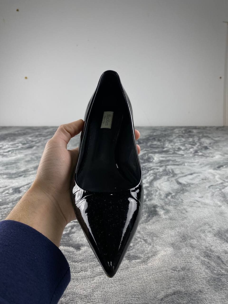 Max Mara Max Mara Leather Slingback Pointed Pumps Women Size 38 Black Size US 8 / IT 38 - 7 Thumbnail