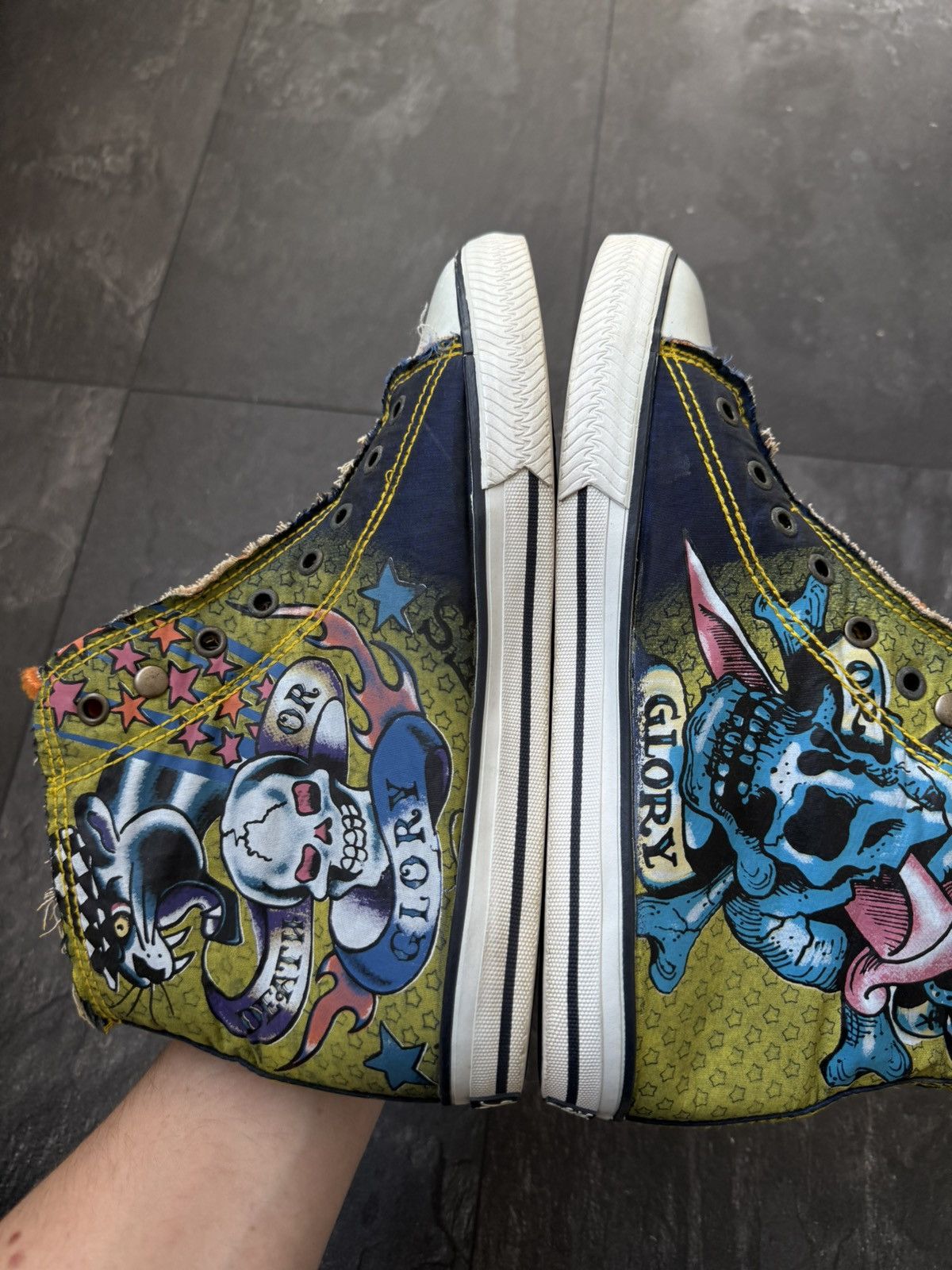 Ed Hardy × Japanese Brand × Vintage Mens Vintage Ed Hardy sneakers shoes skull dragon y2k rare Size US 8 / IT 38 - 13 Thumbnail