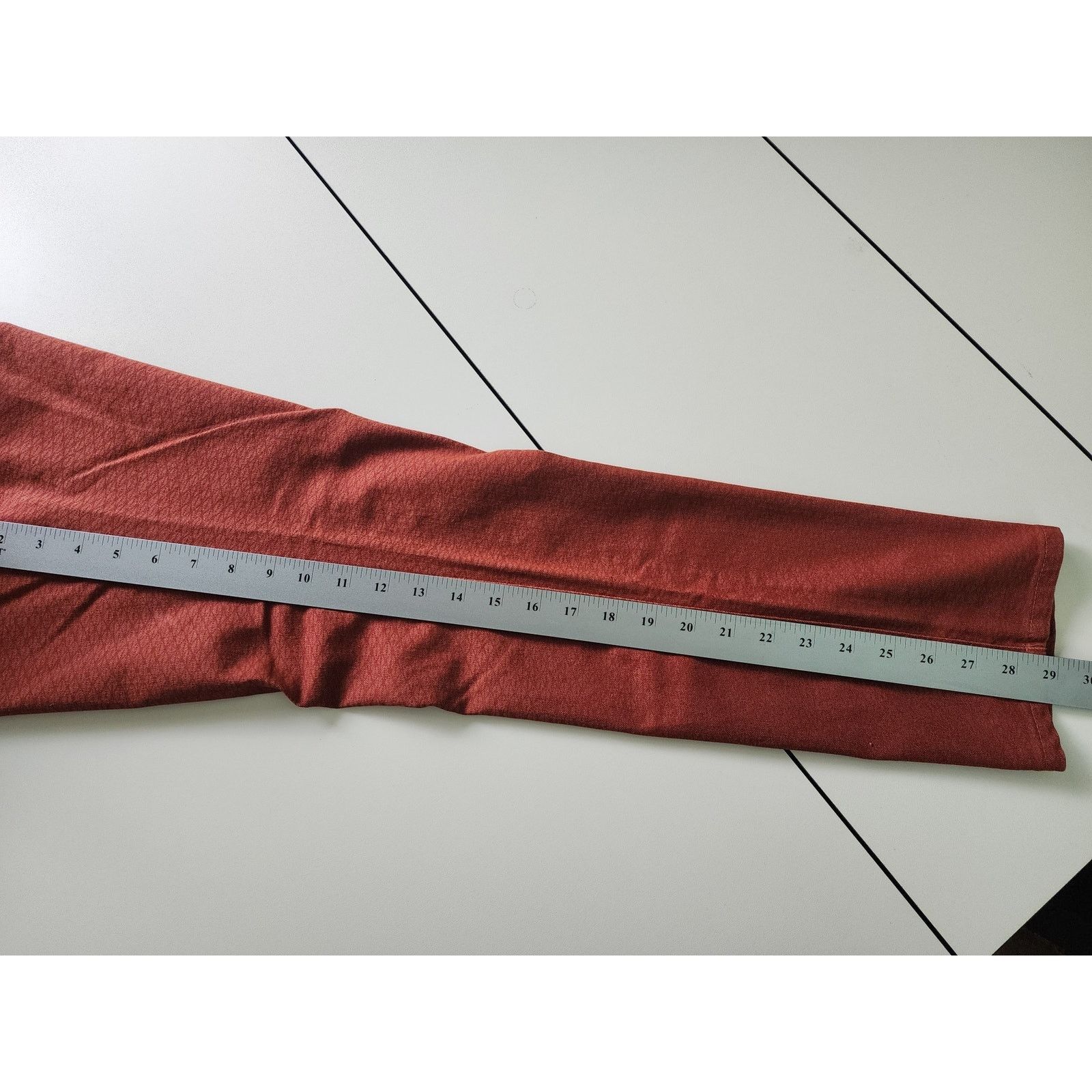 Prana PRANA KARA Organic Cotton Red Patterned Ankle Skinny Jeans Size 32" / US 10 / IT 46 - 7 Thumbnail