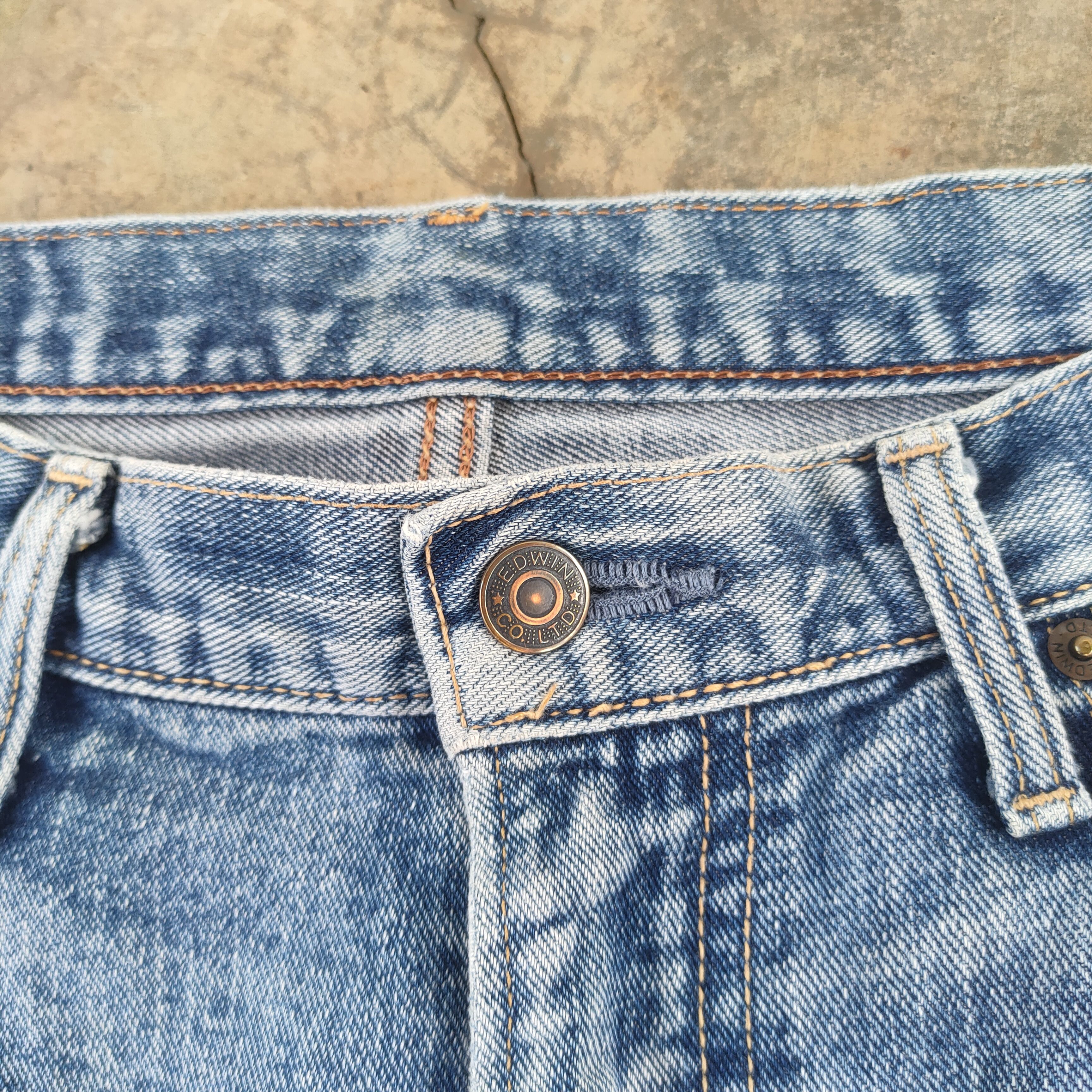 Edwin W34 VINTAGE EDWIN FADED DISTRESSED JEANS PANTS Size US 34 / EU 50 - 5 Thumbnail