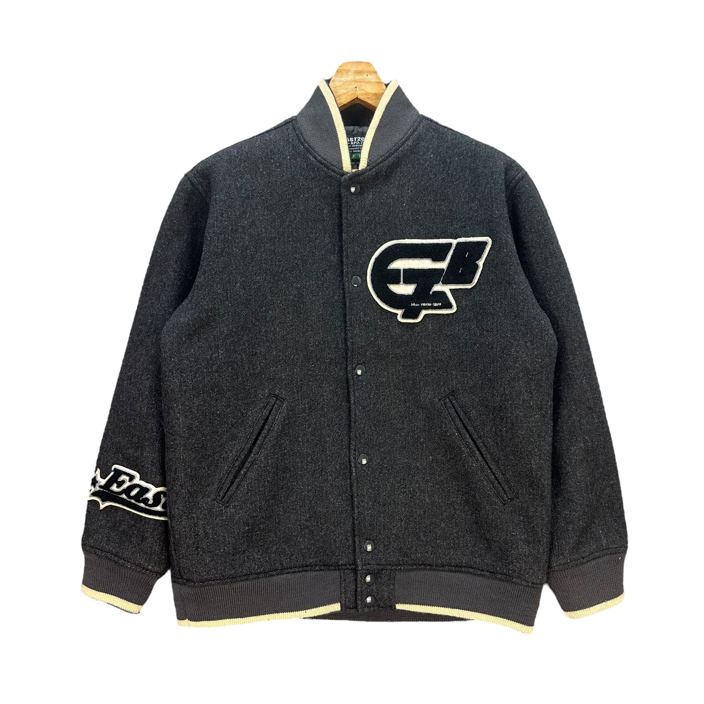 Japanese Brand East Twenty Box Spellout Logo Wool Varsity Jacket #A27-0630 Size US M / EU 48-50 / 2 - 1 Thumbnail