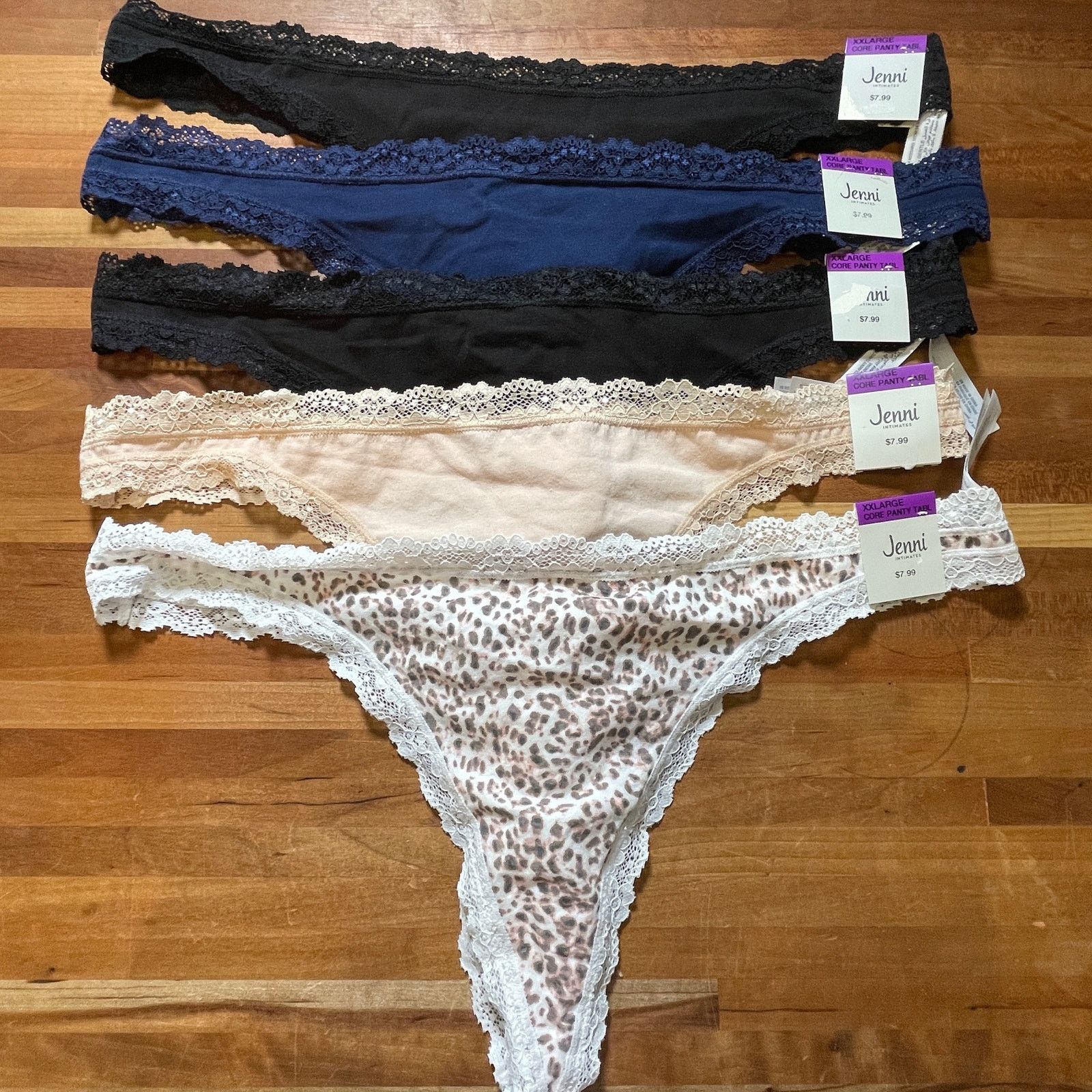 Other Jenni Women's Lace-Trim Thong set of 5 Size ONE SIZE - 1 Thumbnail
