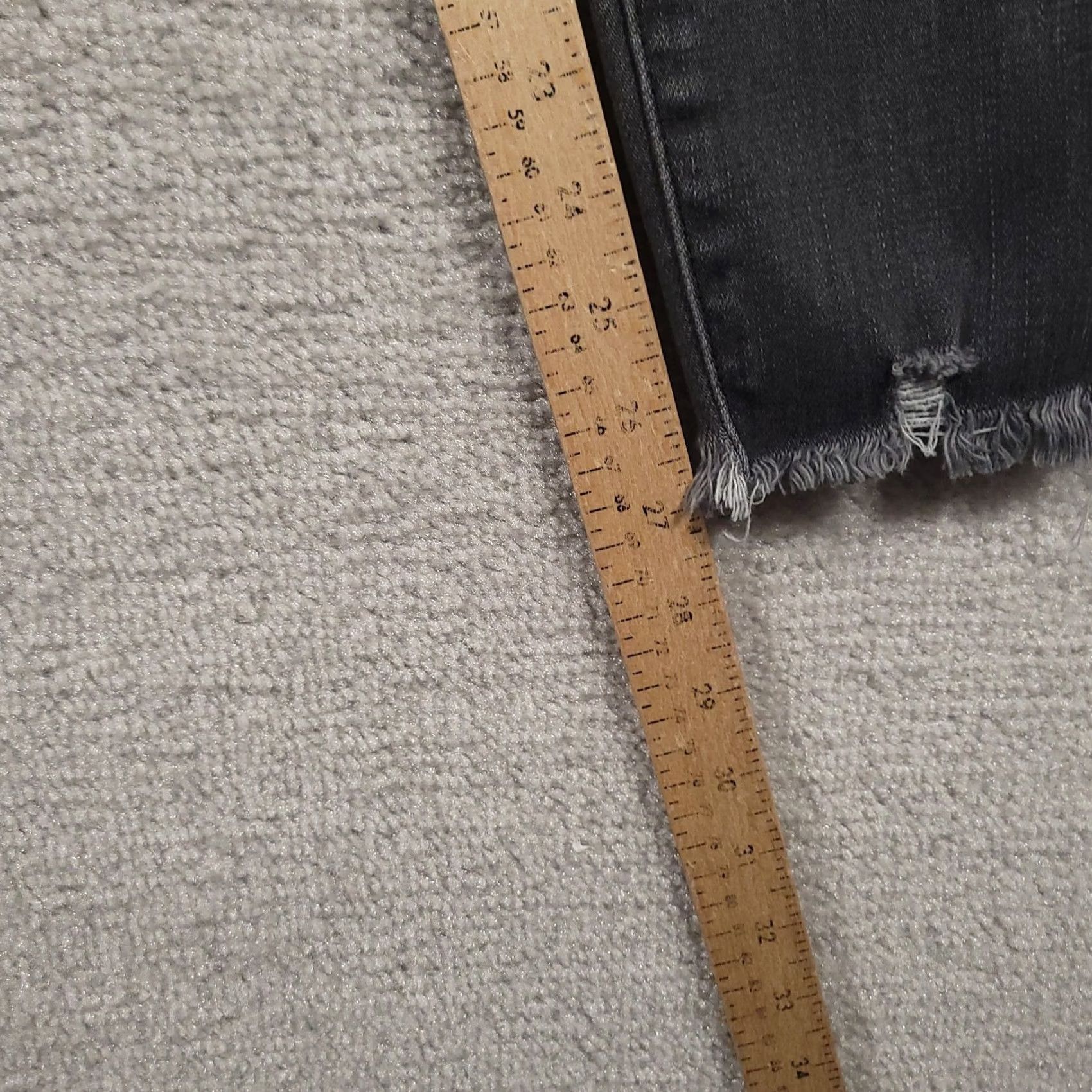 Vintage KanCan for Maurices High Rise Gray Raw Hem Skinny Jeans Womens Size 28 Size 28" / US 6 / IT 42 - 6 Thumbnail