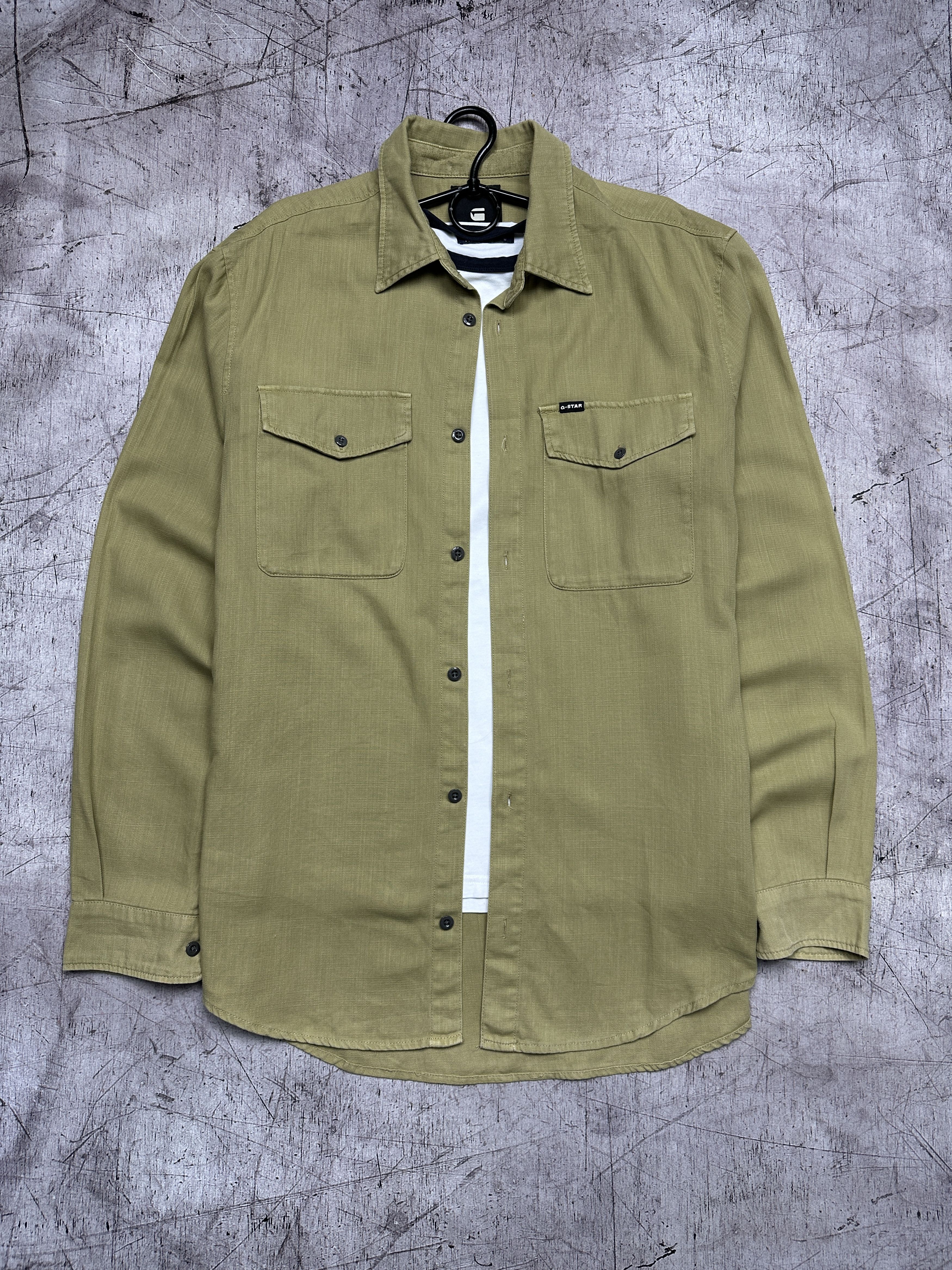 G-Star G Star Raw Mens Marine Denim Long Sleeve Slim Shirt Size US XL / EU 56 / 4 - 1 Thumbnail