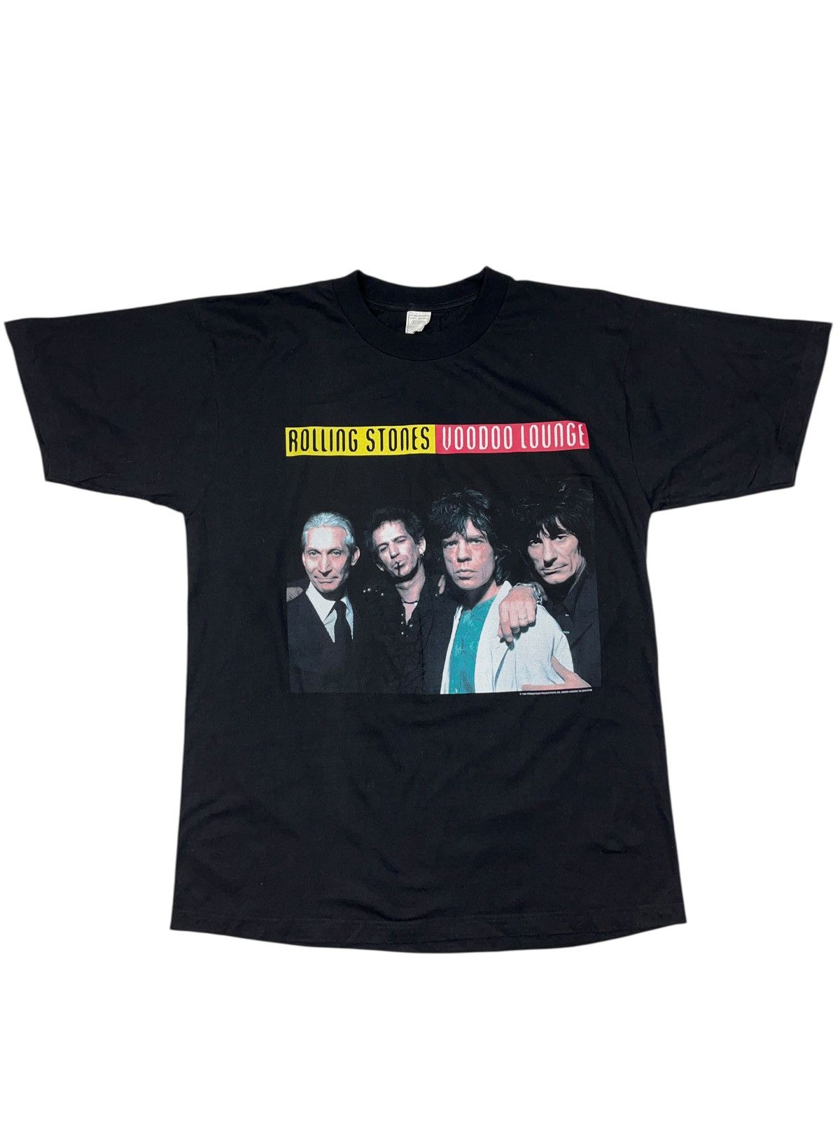 The Rolling Stones Vintage 1995 Rolling Stones Voodoo Lounge Tour T-shirt Size US XL / EU 56 / 4 - 1 Thumbnail