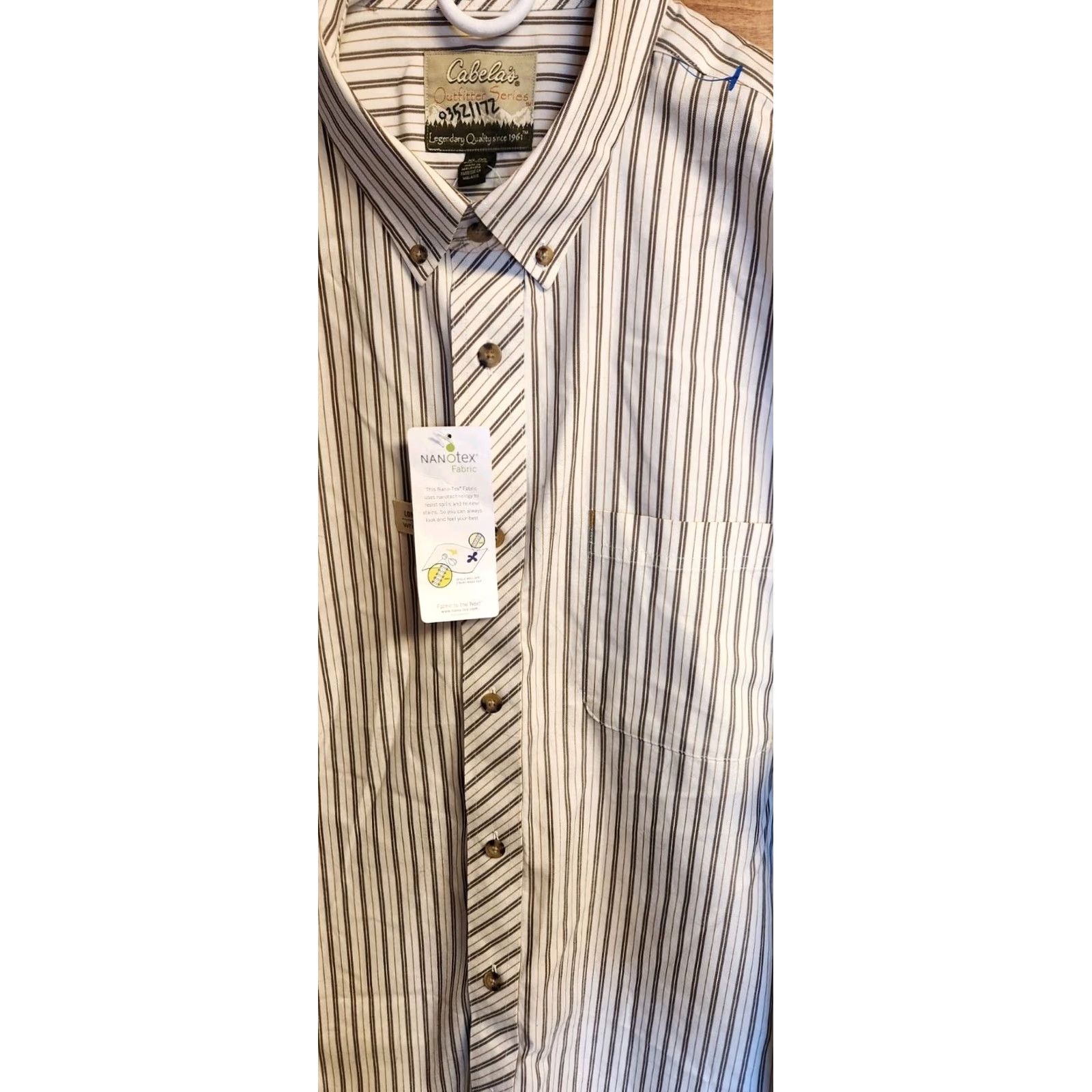 Vintage CABELA’S Outfitter Series Shirt Men’s XL 100% Cotton Button Down Striped Vintage Size US XL / EU 56 / 4 - 4 Thumbnail