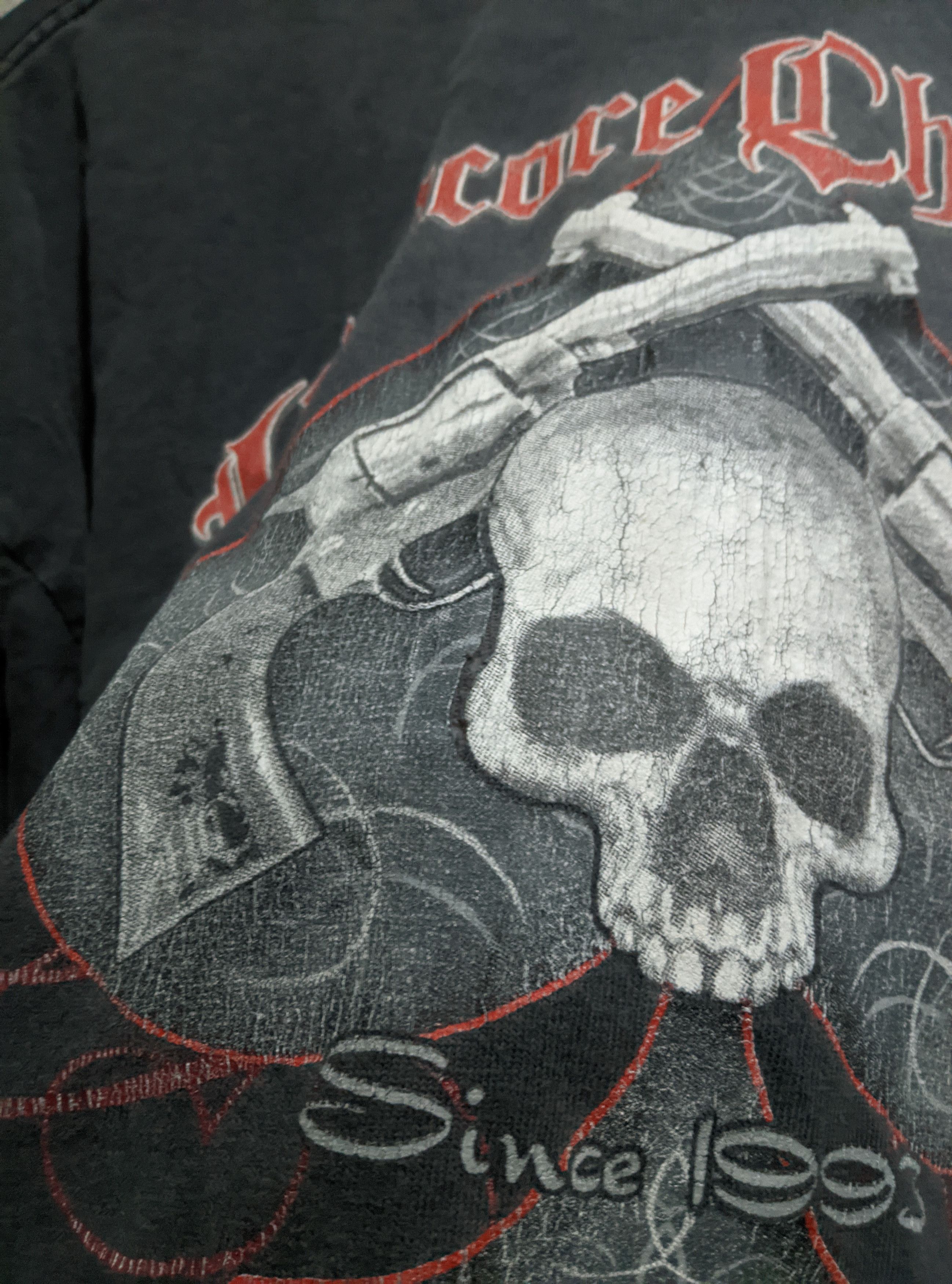 Vintage Vintage 90s hardcore choppers skull westcoast motorcicles t Size US XL / EU 56 / 4 - 6 Thumbnail