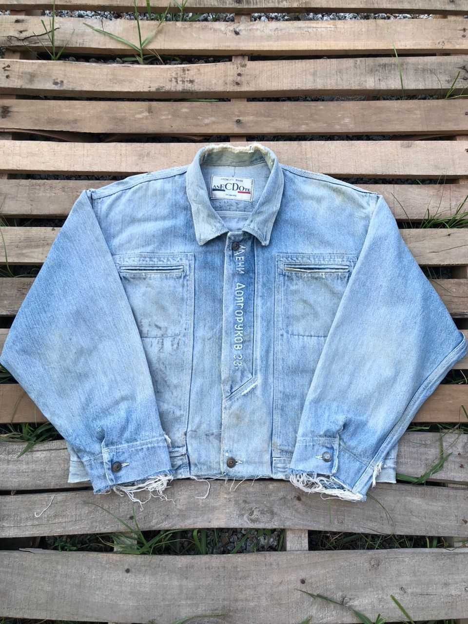 Japanese Brand Vintage Anecdote Homme Boxy Denim Jeans Distressed Style Size US L / EU 52-54 / 3 - 1 Thumbnail