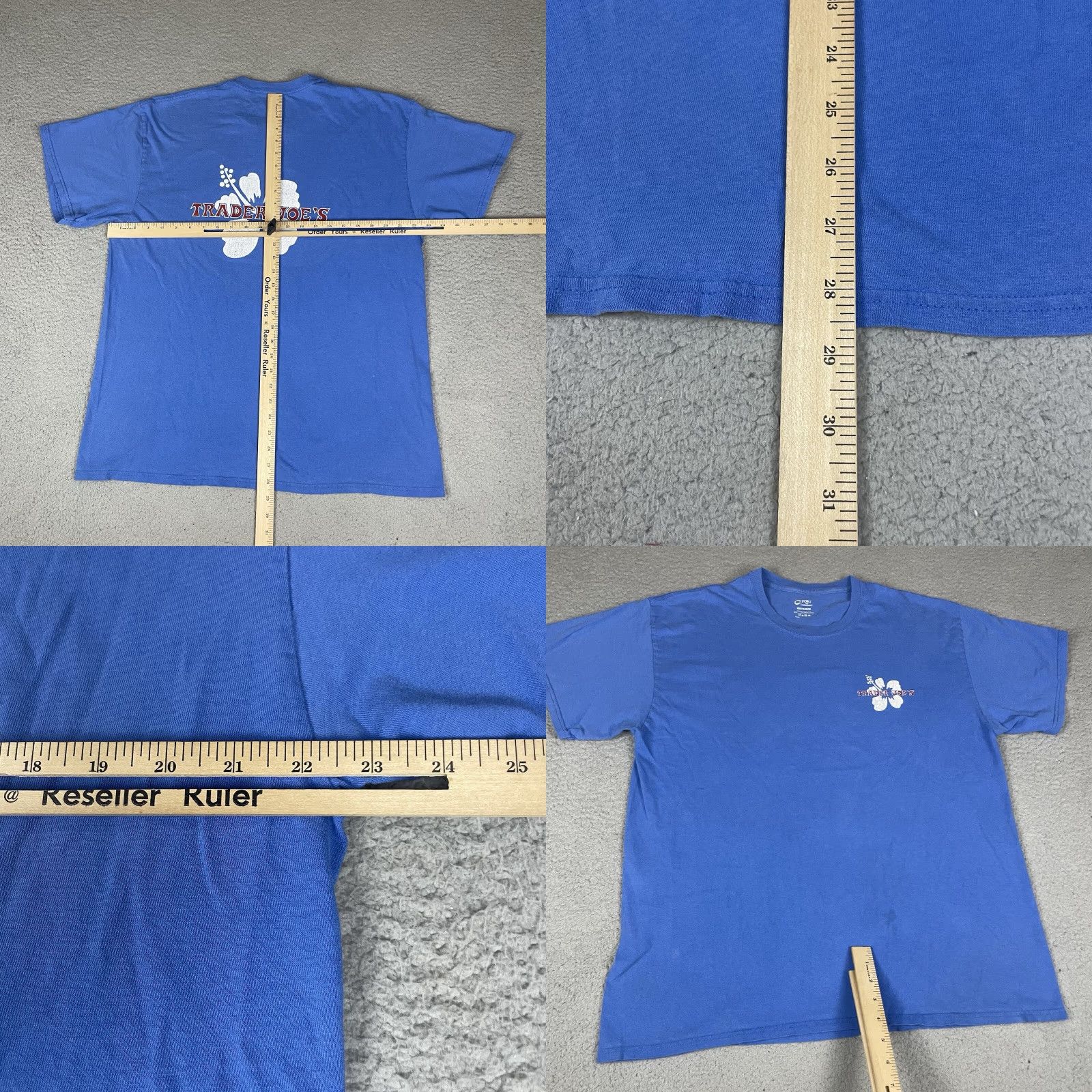 Port & Company Trader Joes T Shirt Port & Company XL Blue Unisex Adults Short Sleeve Crew Neck Logo Made USA/USA Theme Classic Hipster Nature Outdoor 2010s Size US XL / EU 56 / 4 - 8 Thumbnail