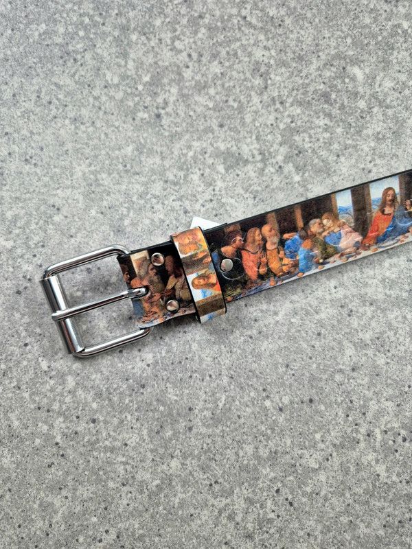 Supreme Men's Multi Last Supper Leather Belt Size S