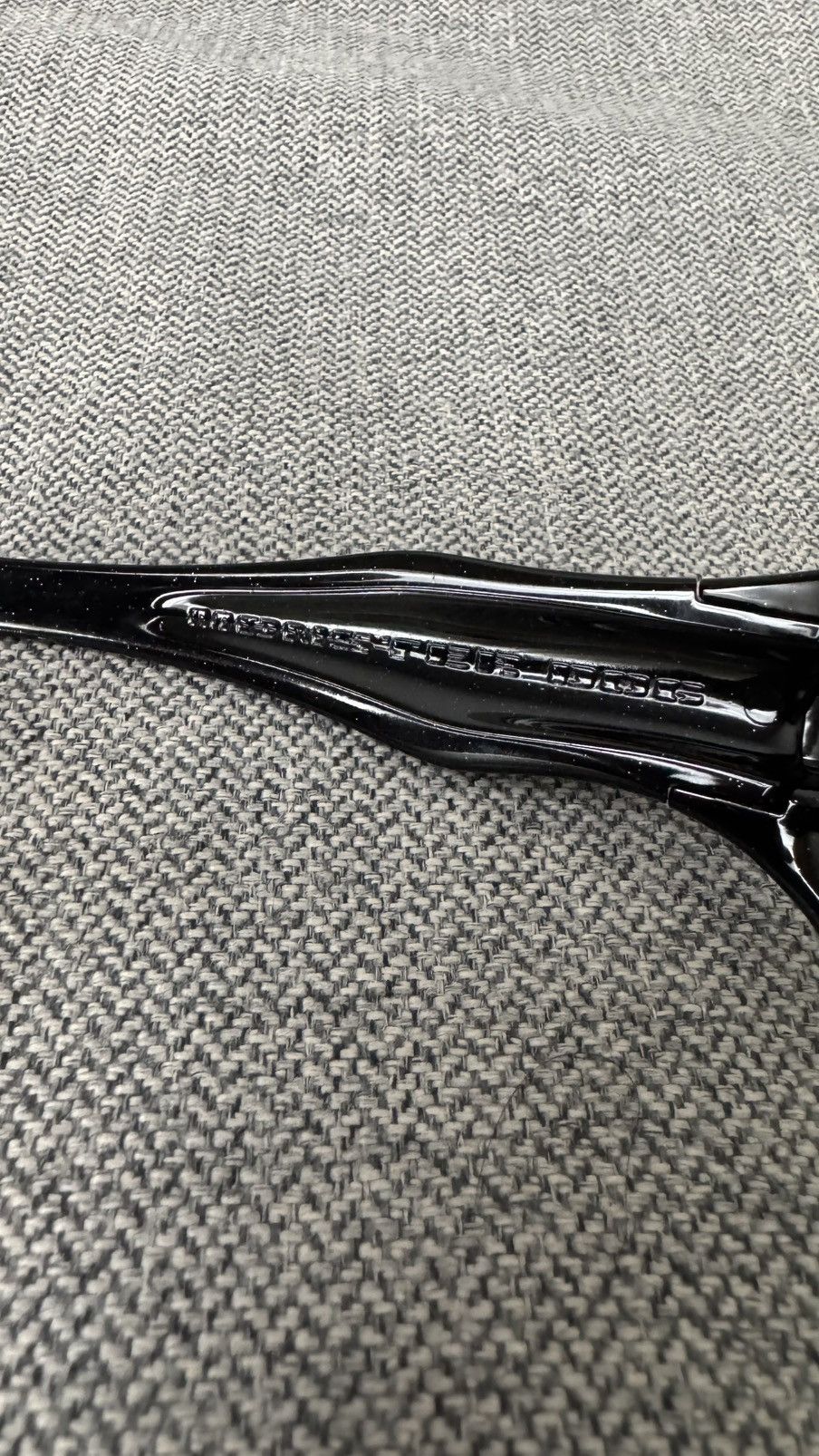 Oakley Vintage Oakley Monster Dog Polished Black Wrap Sunglasses Size ONE SIZE - 9 Thumbnail