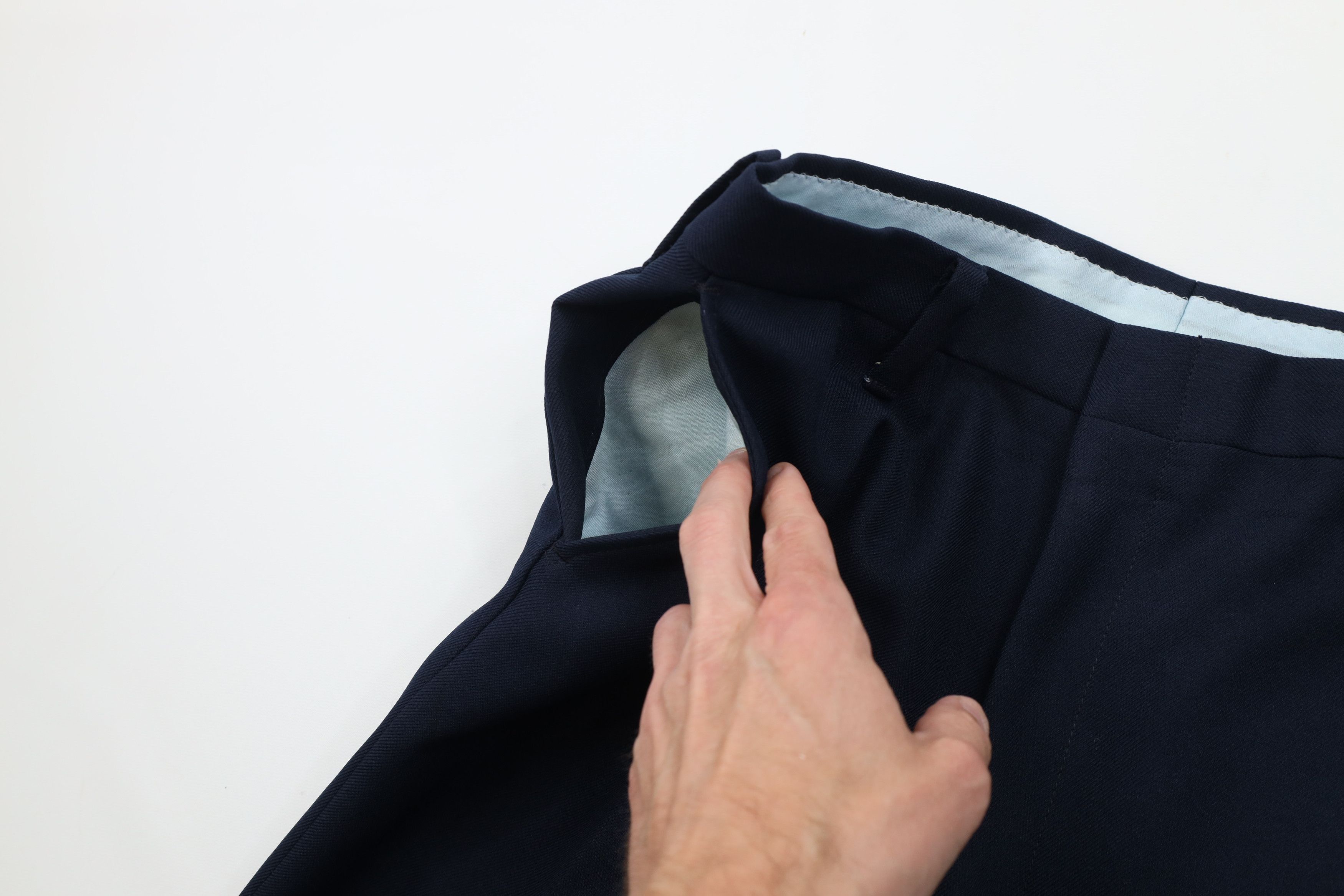 Vintage Vintage 70s Streetwear Wide Leg Chino Pants Navy Blue USA Size US 32 / EU 48 - 10 Thumbnail