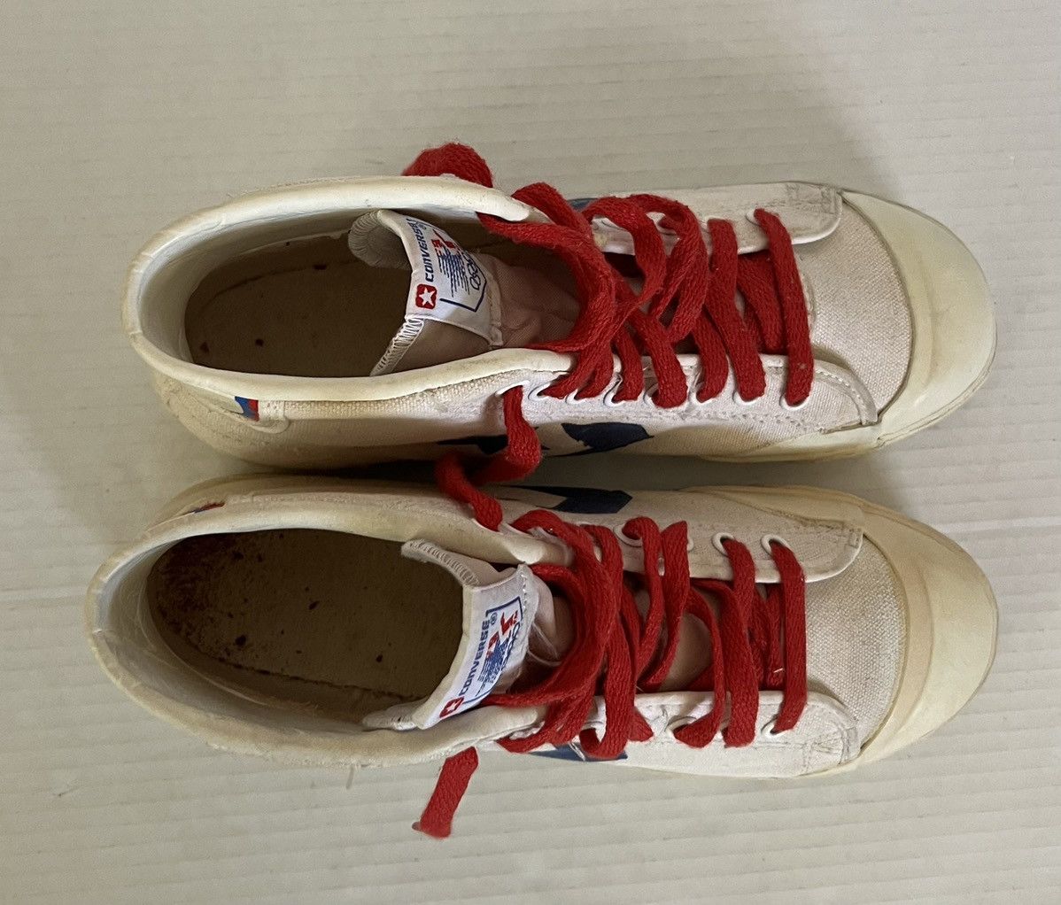 Converse Vintage 80’s Converse Usa Olympic La84 1984 Sample High Top Size US 7 / EU 40 - 4 Thumbnail
