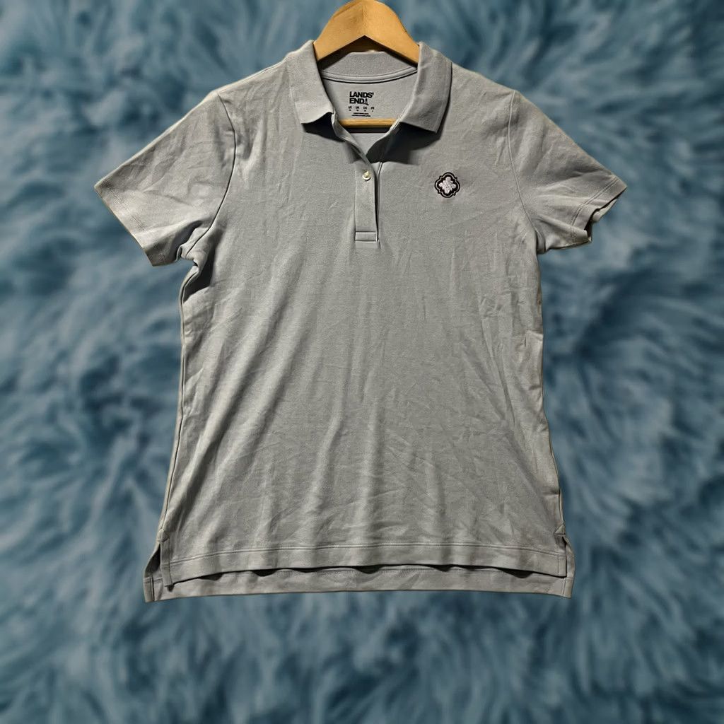 Lands' End Lands' End Polo Shirt XS Men's Short Sleeve Cotton Knit Button Regular Fit Blue Size US XS / EU 42 / 0 - 1 Thumbnail