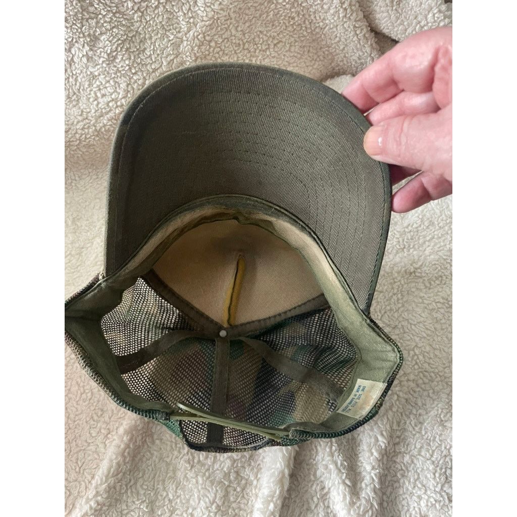 Vintage Vintage V-J Growers Supply Camouflage Trucker Hat Hunting Size ONE SIZE - 4 Thumbnail