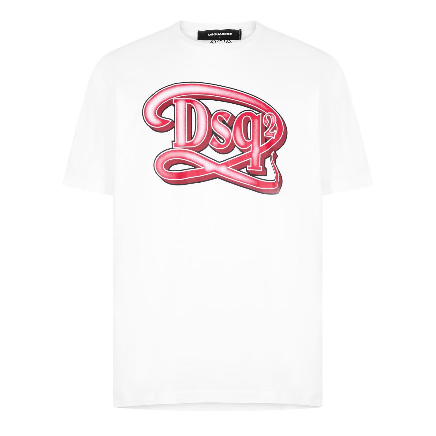 Dsquared2 o1g2r1mq0426 Logo Print T-Shirt in White Size US XL / EU 56 / 4 - 1 Thumbnail