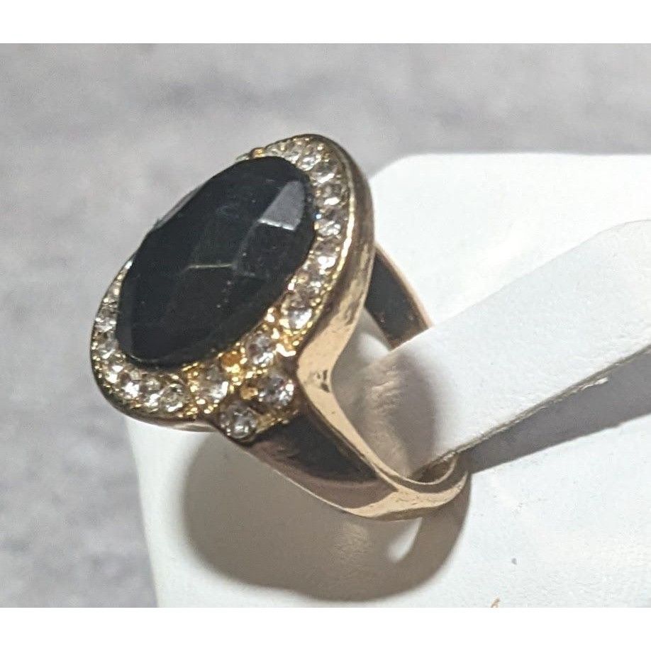 Other Bold Glam Gold And Black Faceted Gemmed Ring Size 6 Size ONE SIZE - 2 Thumbnail
