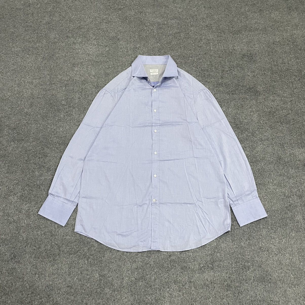 Brunello Cucinelli Brunello Cucinelli Button Up Basic Shirt Workwear Size US XXL / EU 58 / 5 - 1 Thumbnail