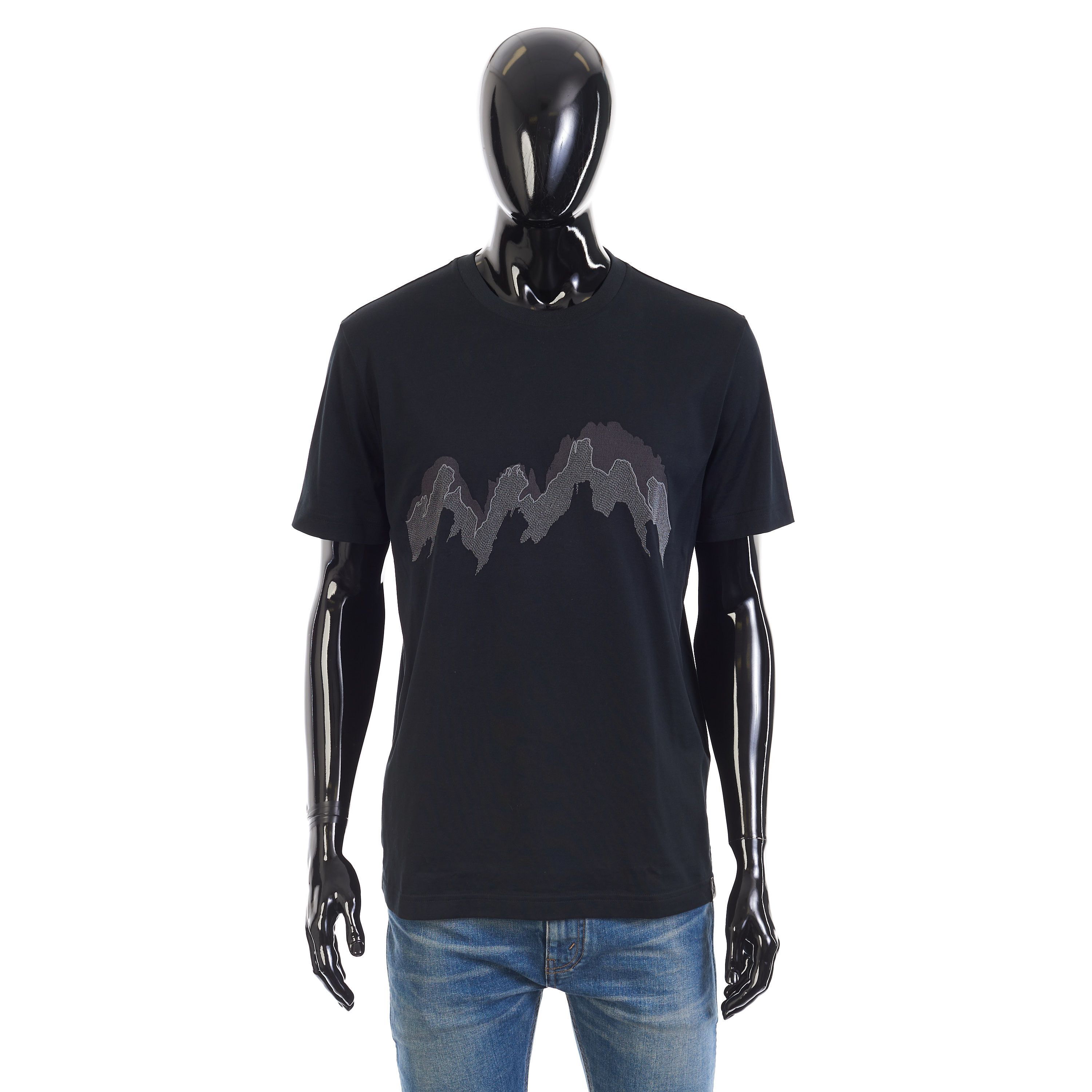 Brioni Crewneck Tshirt In Black Cotton Size US L / EU 52-54 / 3 - 1 Thumbnail