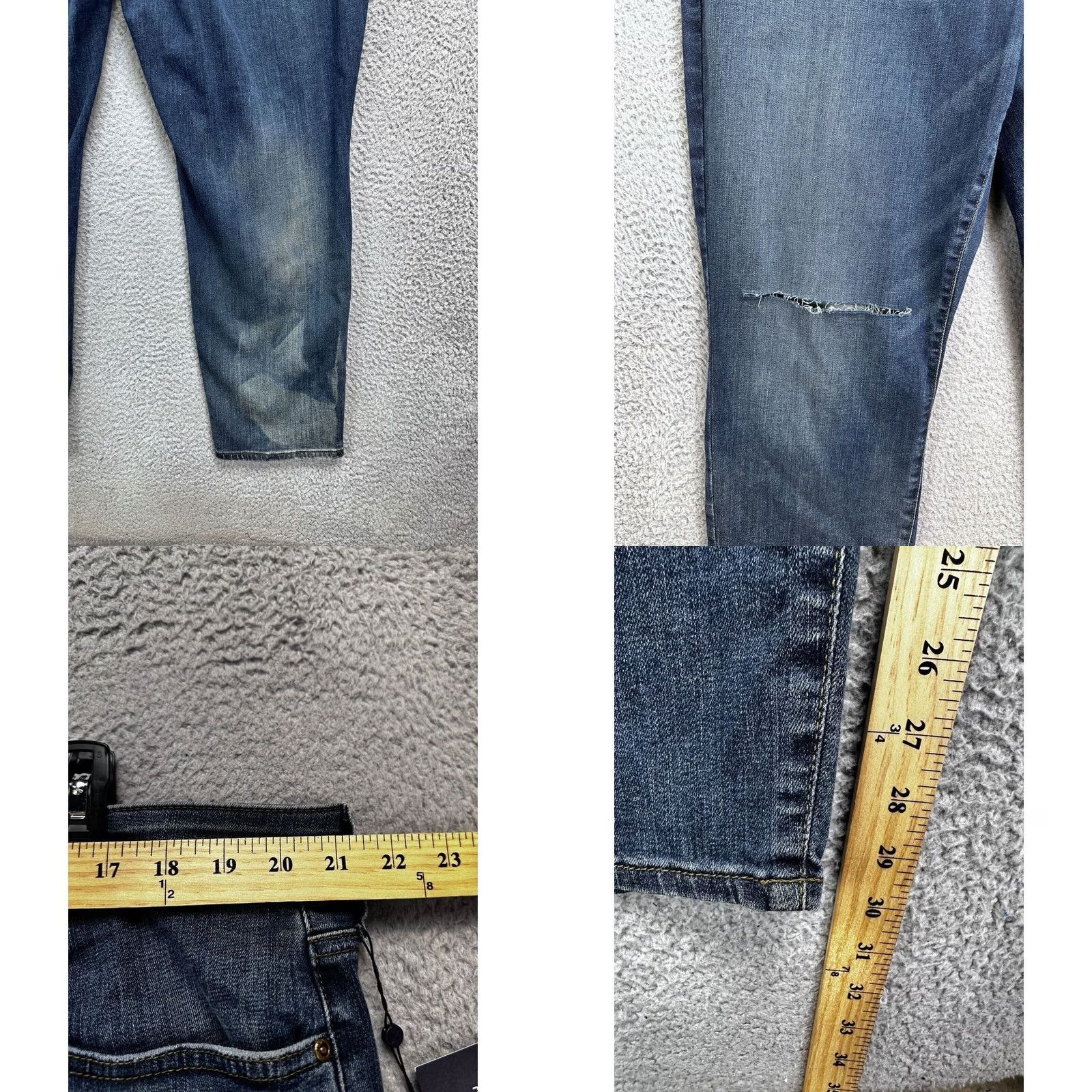 NYDJ VINTAGE? No. NYDJ Alina Jegging Jeans Womens 20W Plus Blue Distressed Legging High Rise NEW Size 42" / US 20 - 9 Thumbnail