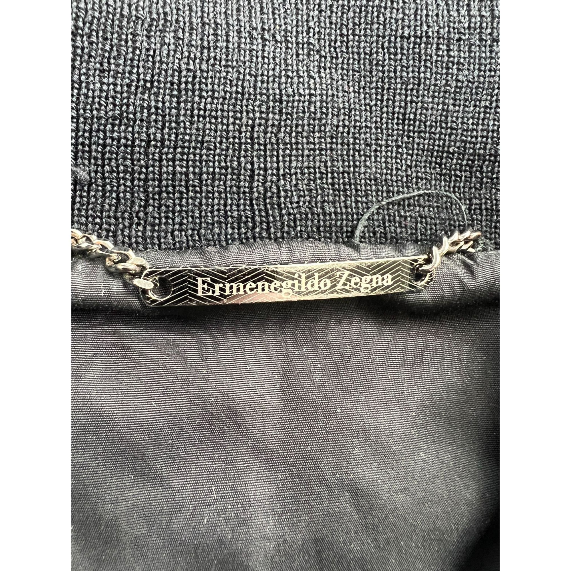 Ermenegildo Zegna Ermenegildo Zegna Black Leather Quilted Jacket (Y1020) Size US XL / EU 56 / 4 - 6 Thumbnail