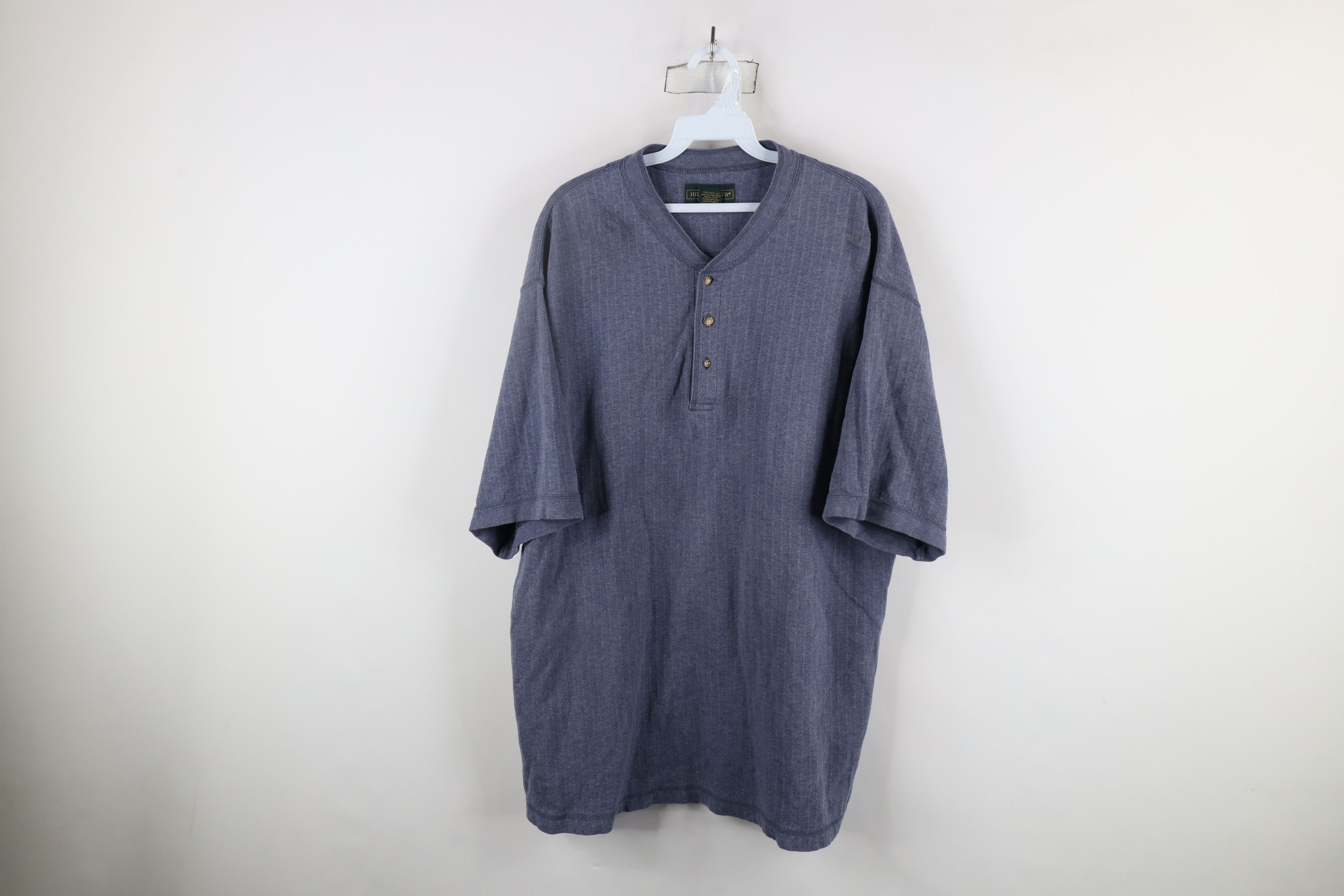 Vintage Vintage 90s Streetwear Heavyweight Ribbed Henley T-Shirt Size US XL / EU 56 / 4 - 1 Thumbnail