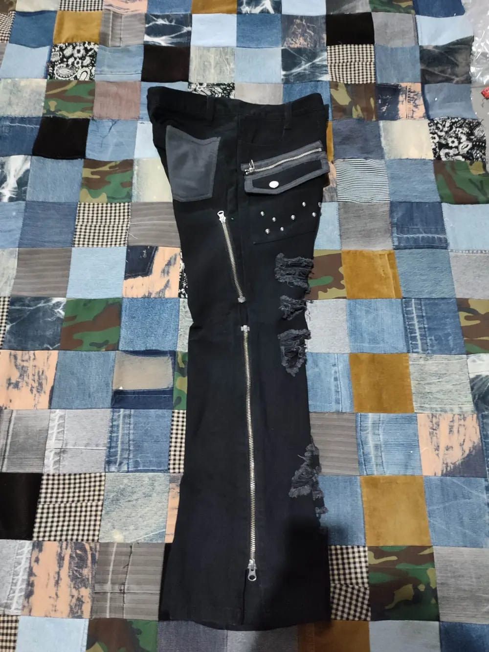 Japanese Brand Sex Pot Revenge Distressed Punk Zipper Pants Size US 29 - 13 Thumbnail