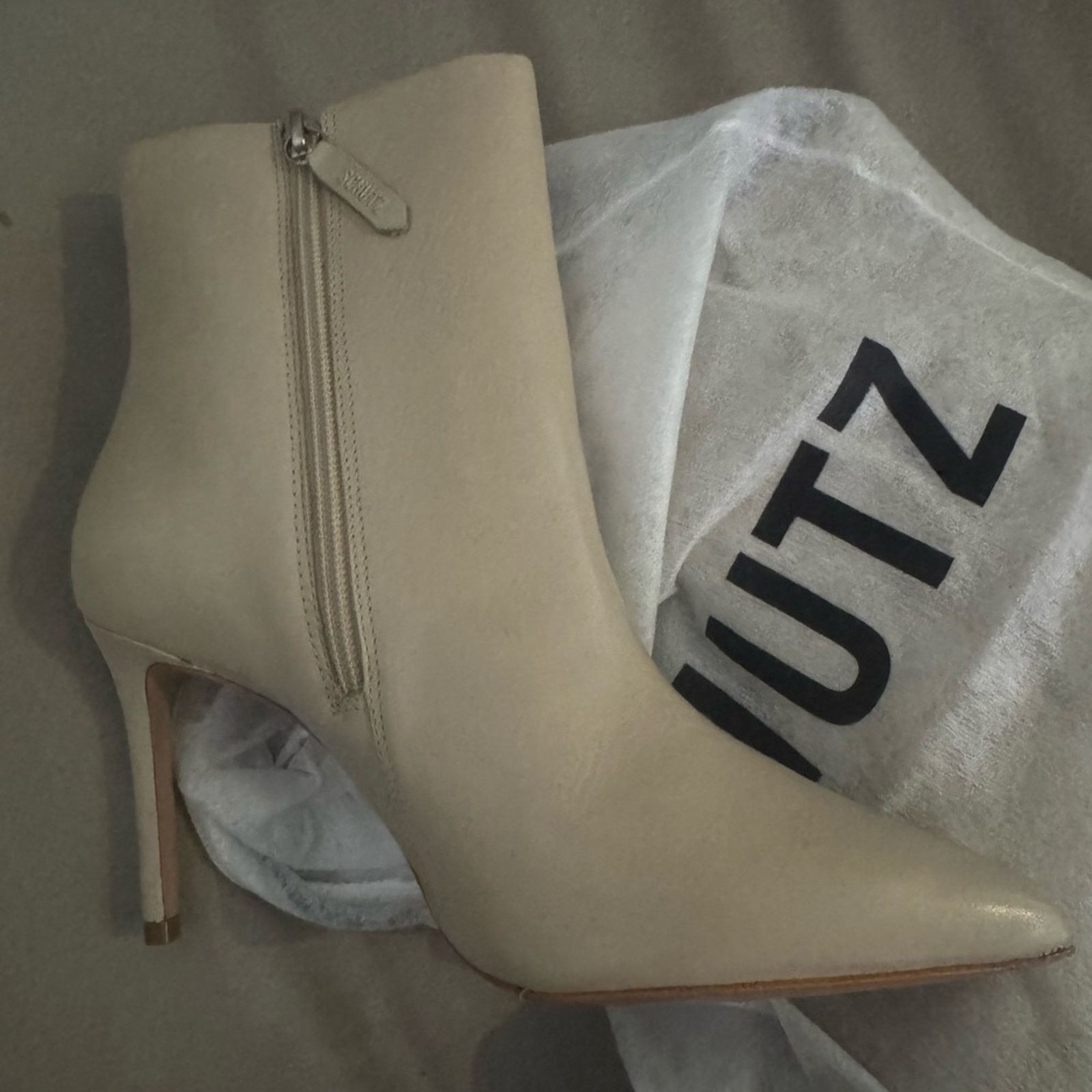 SCHUTZ NWT SCHUTZ $228 Beige Mikki Booties Size 7.5 Size US 7.5 / IT 37.5 - 1 Thumbnail