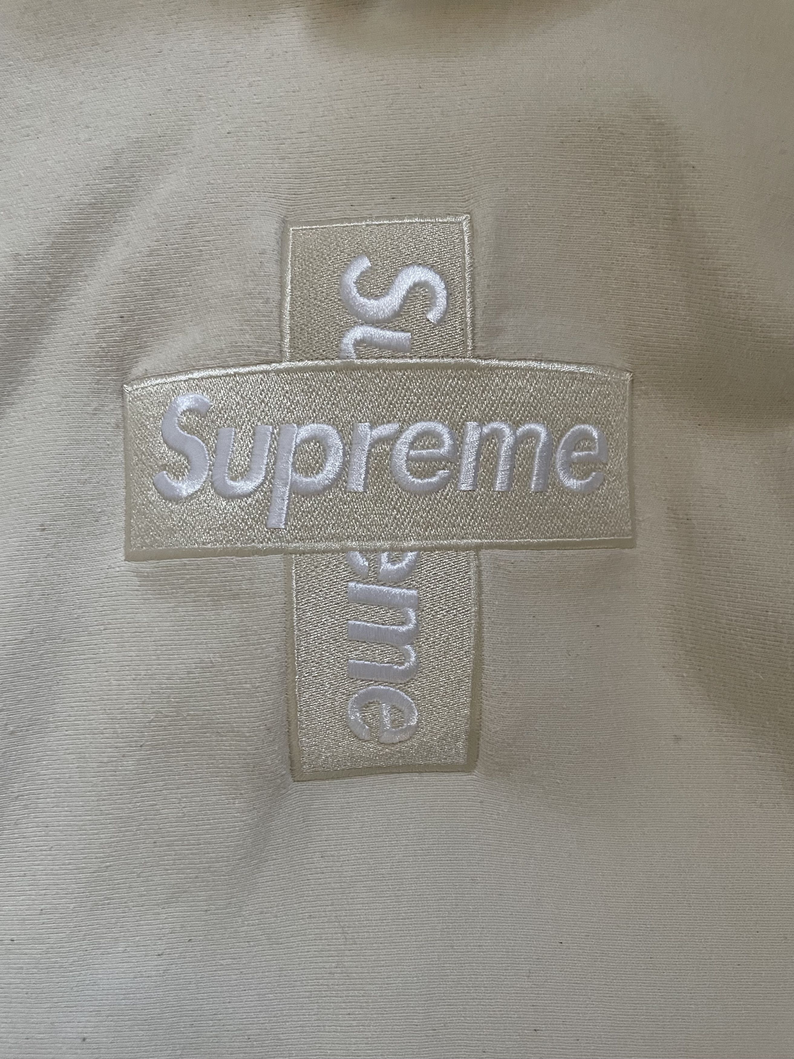 Supreme Supreme Cross Box Logo Hoodie Beige Natural Size US M / EU 48-50 / 2 - 3 Thumbnail