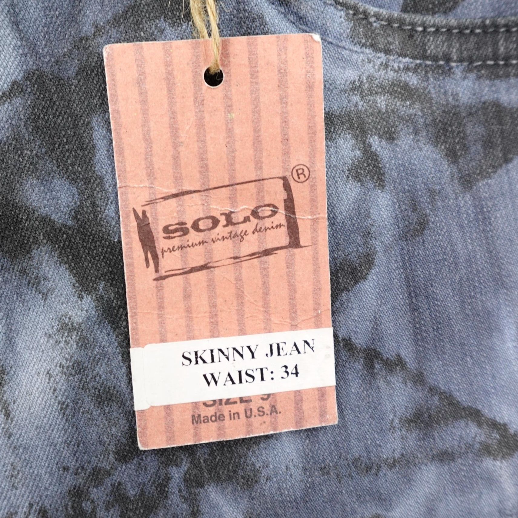 Vintage VINTAGE Solo Semore Jeans Mens 34 Blue Tie Dye Skinny Slim Fit Deadstock USA NEW Jeans Mens 34 Blue Tie Dye Skinny Slim Fit Deadstock USA NEW Size US 34 / EU 50 - 4 Thumbnail