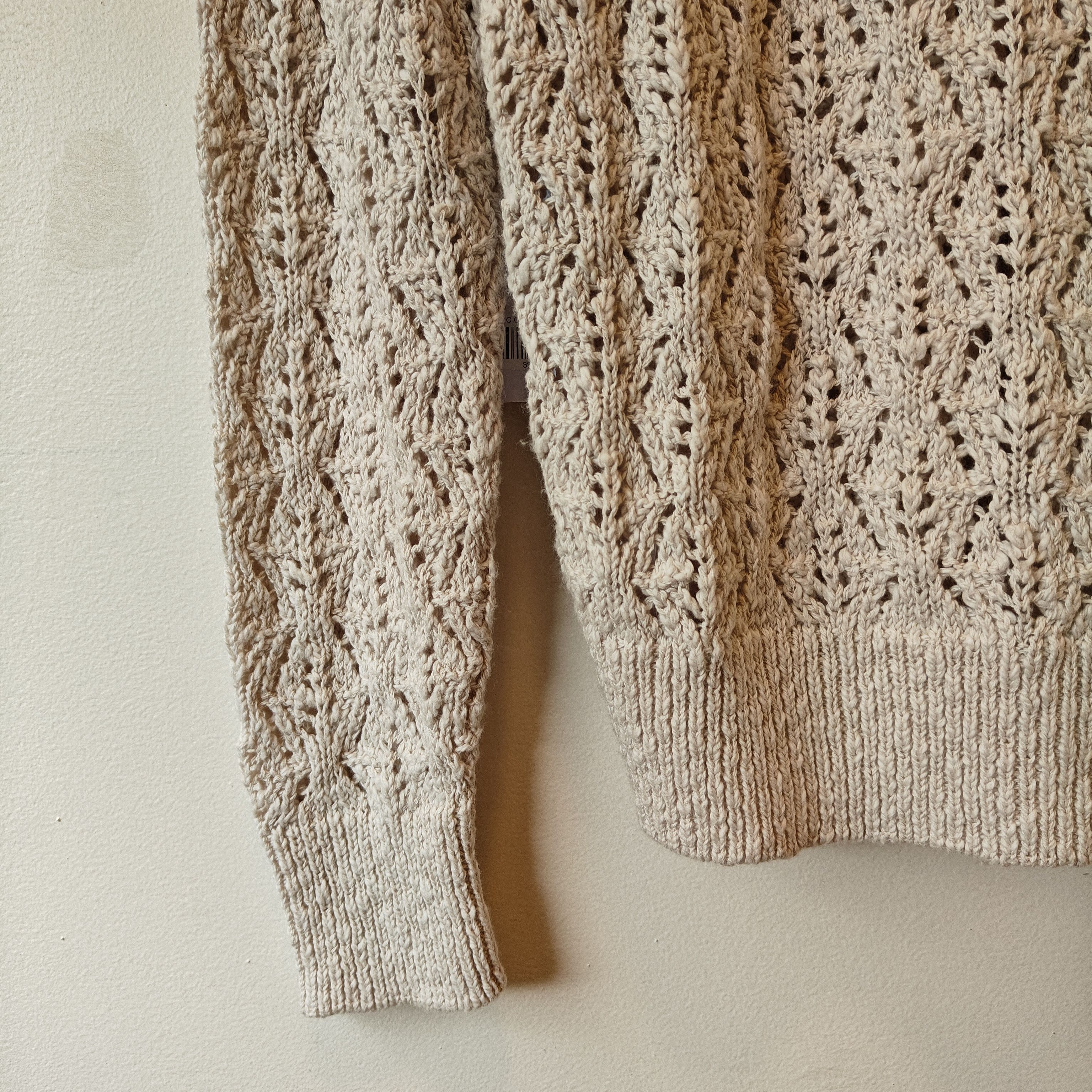 3sixteen NWT Knit ecru cardigan, crochet fits small $298 Size US M / EU 48-50 / 2 - 16 Thumbnail
