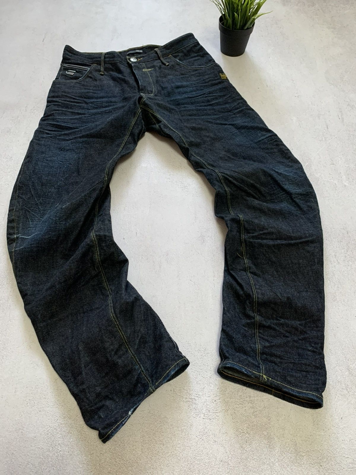 G-Star × Japanese Brand Vintage G Star Raw Jeans Denim Pants Riley Loose Tapered y2k Size US 30 / EU 46 - 2 Thumbnail